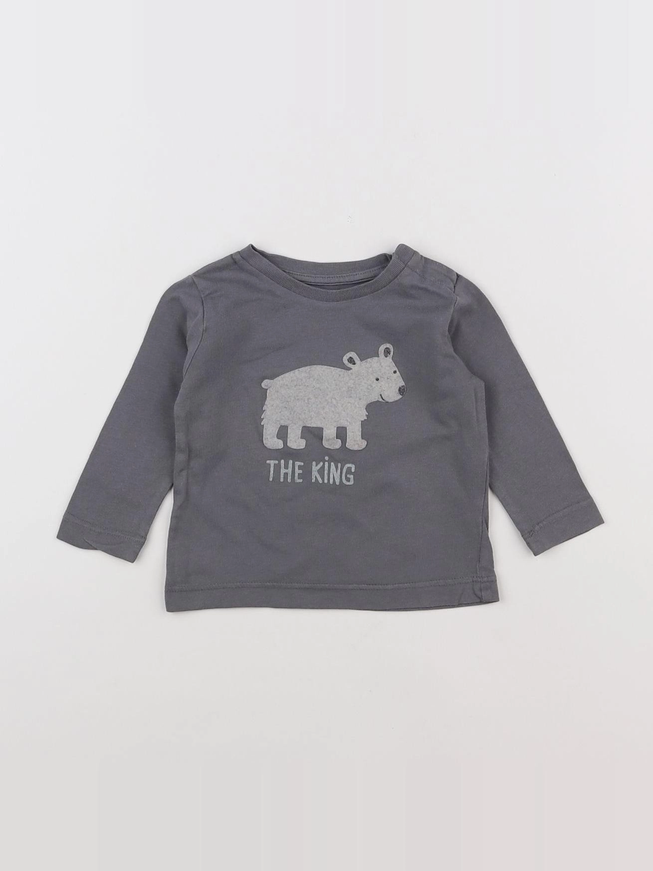 Boutchou - tee-shirt gris - 6 mois