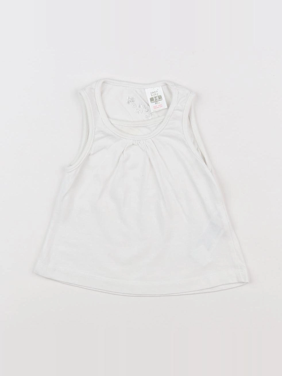 Zara - débardeur blanc - 3/6 mois
