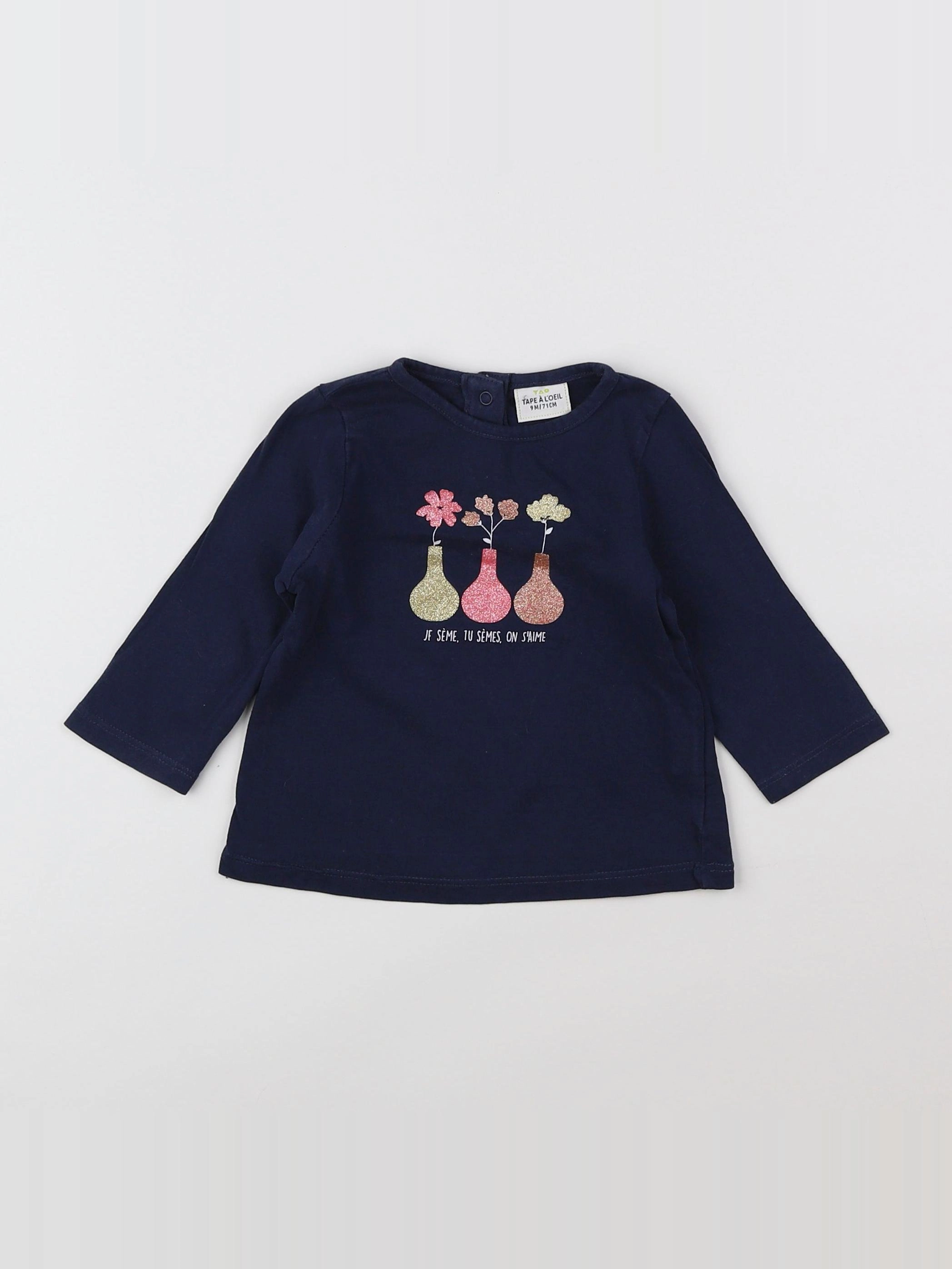 Tape à l'oeil - tee-shirt bleu - 9 mois