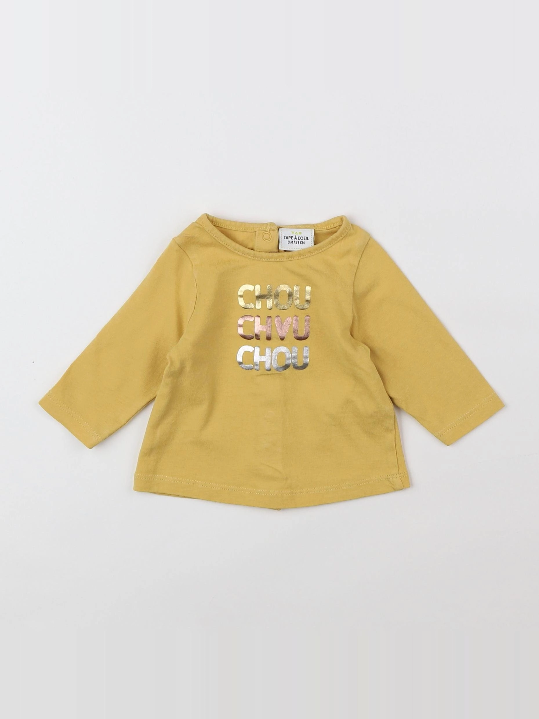 Tape à l'oeil - tee-shirt jaune - 3 mois
