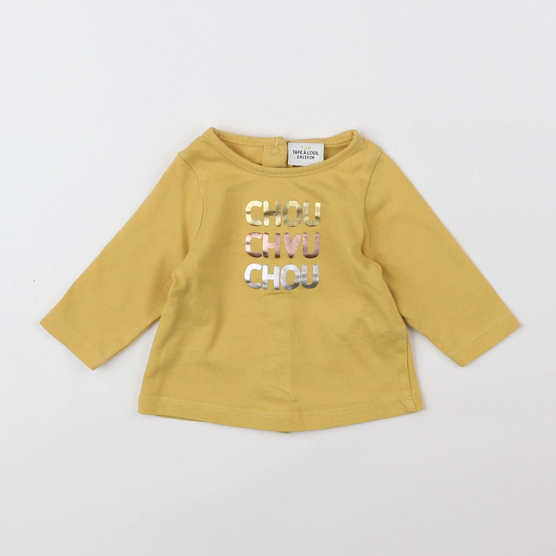 Tape à l'oeil - tee-shirt jaune - 3 mois