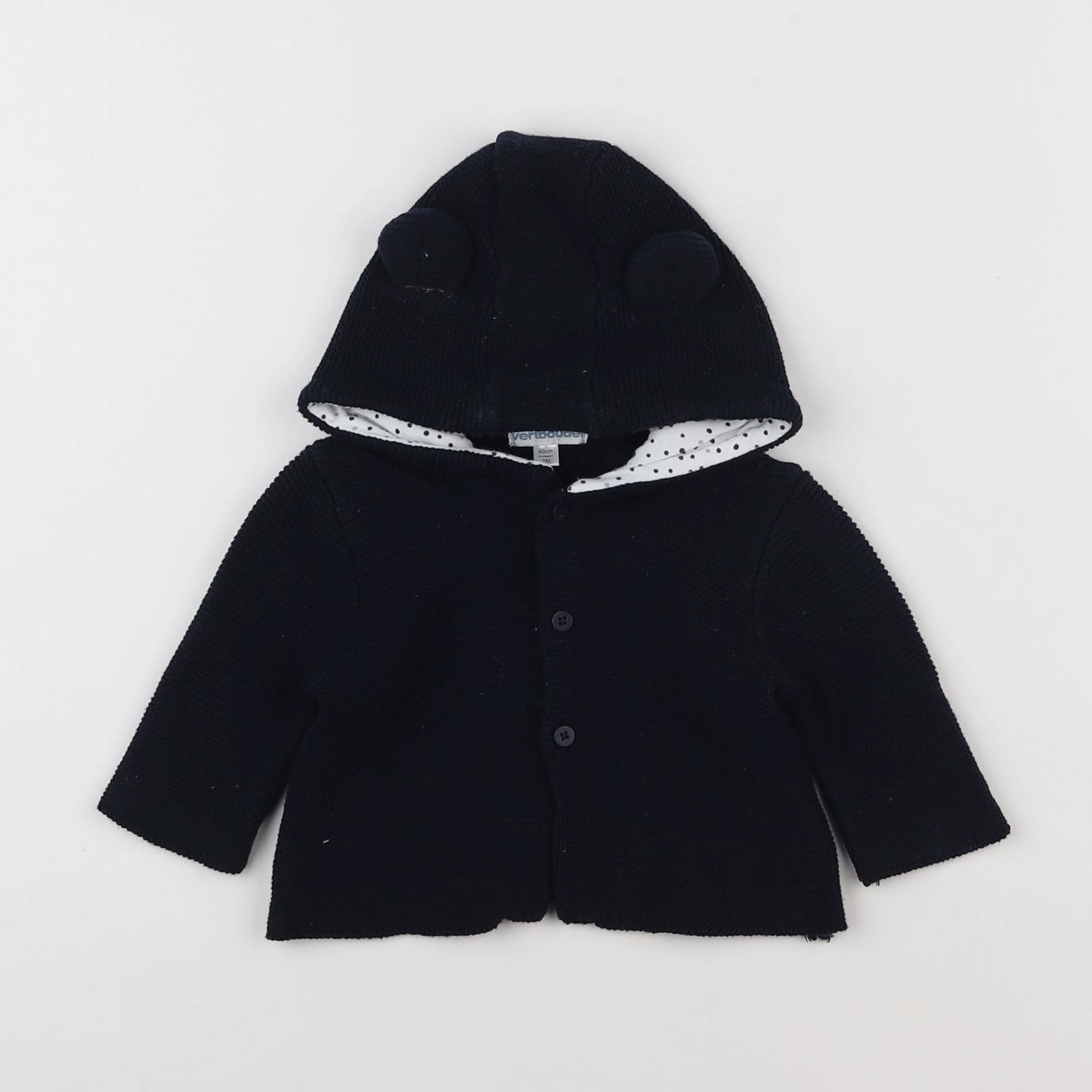 Vertbaudet - veste bleu - 3 mois