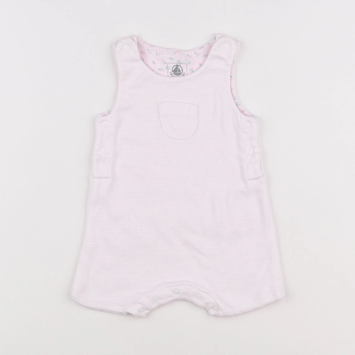 Petit Bateau - combinaison rose - 1 mois