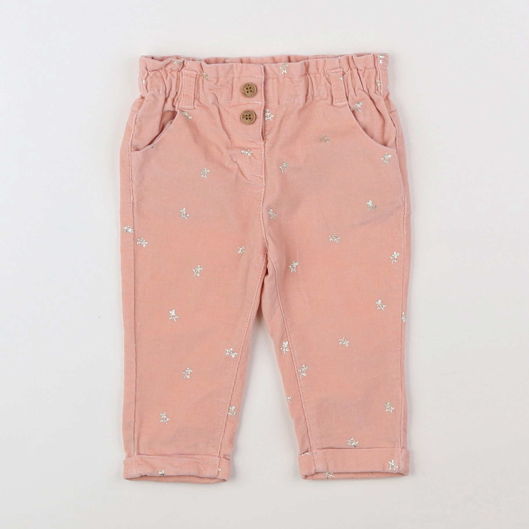 Tape à l'oeil - pantalon or, rose - 9 mois
