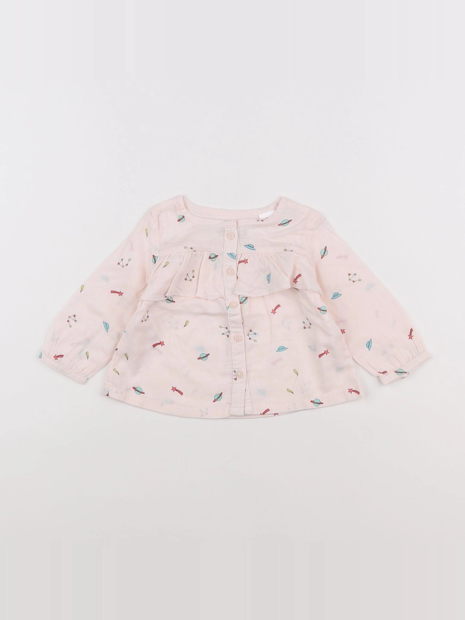 Zara - blouse rose - 3/6 mois