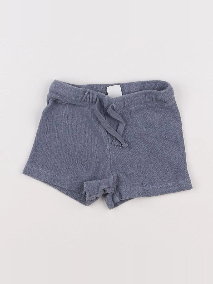 H&M - short bleu - 3/6 mois