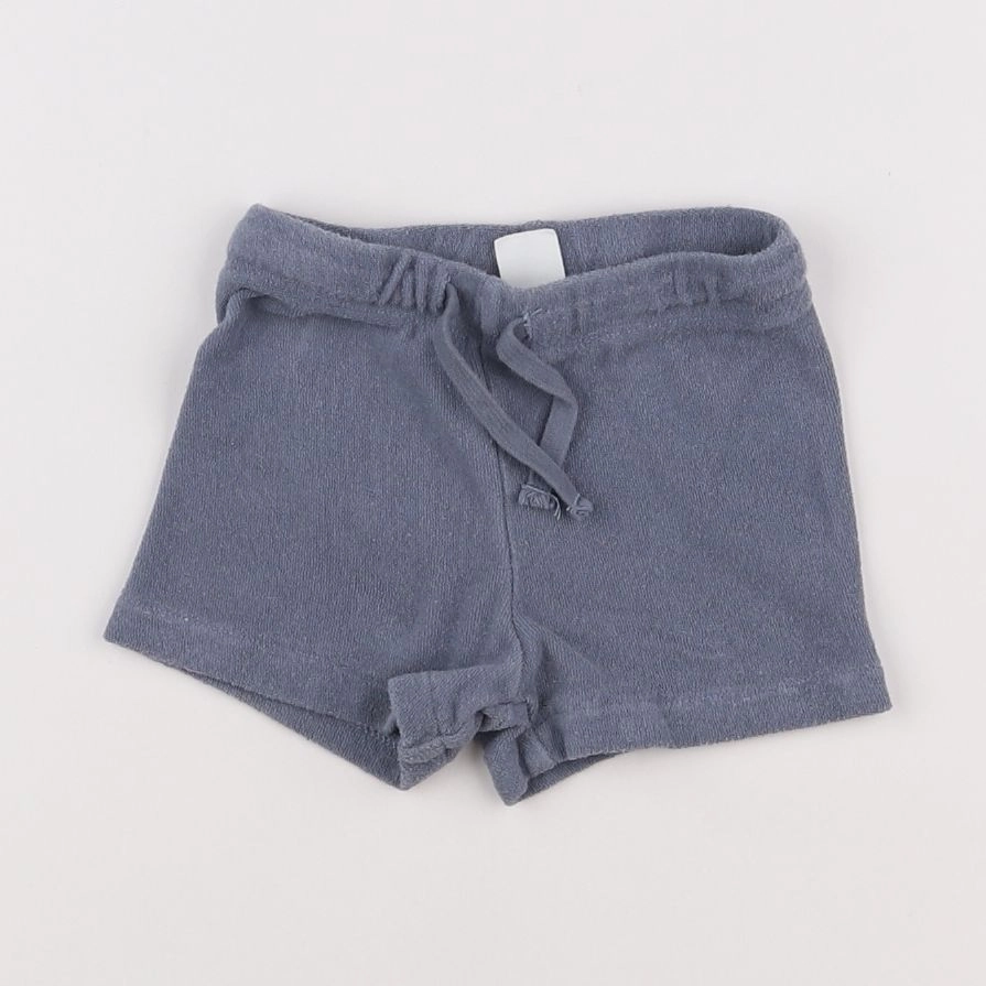 H&M - short bleu - 3/6 mois