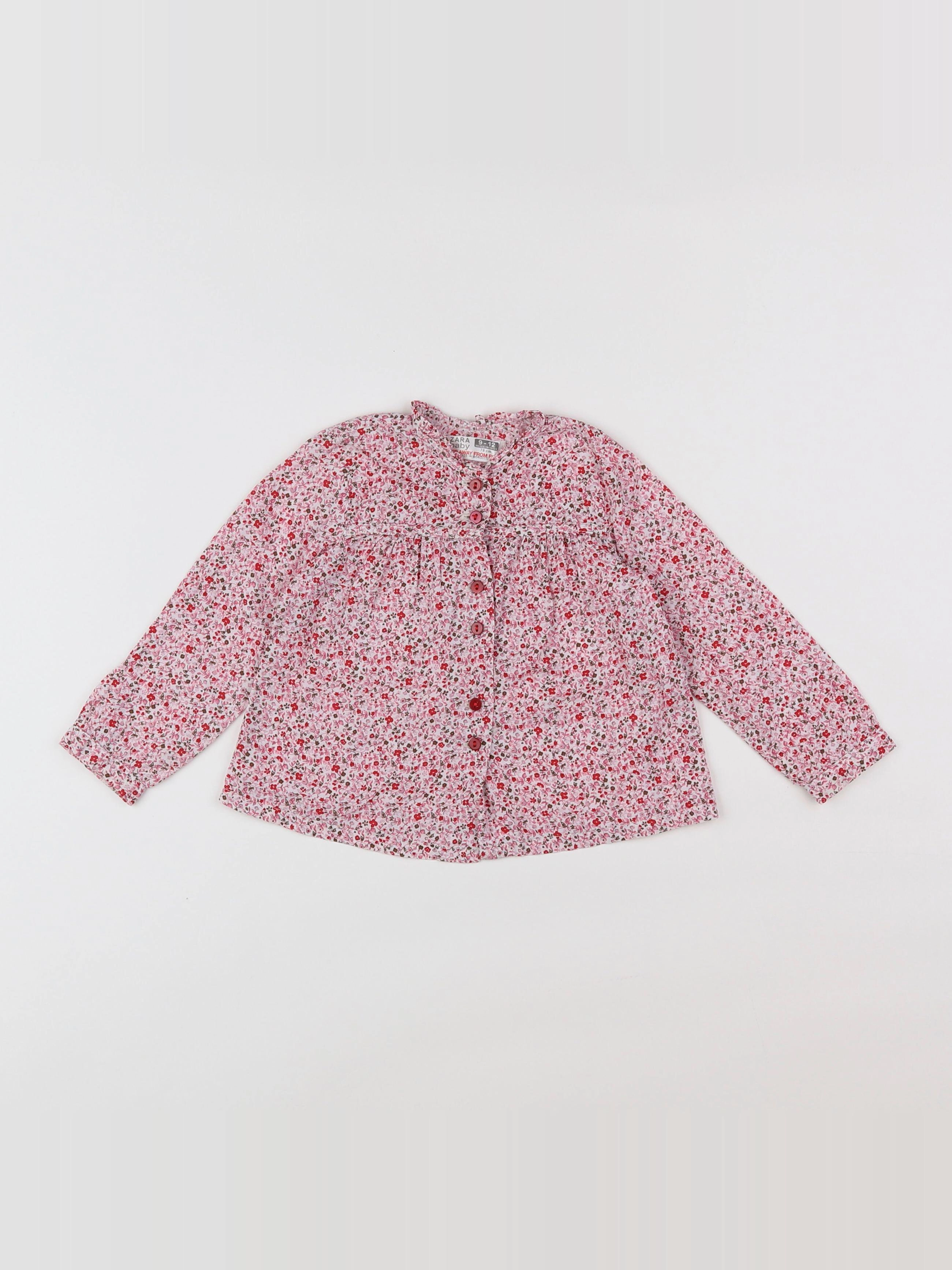 Zara - blouse rose - 9/12 mois