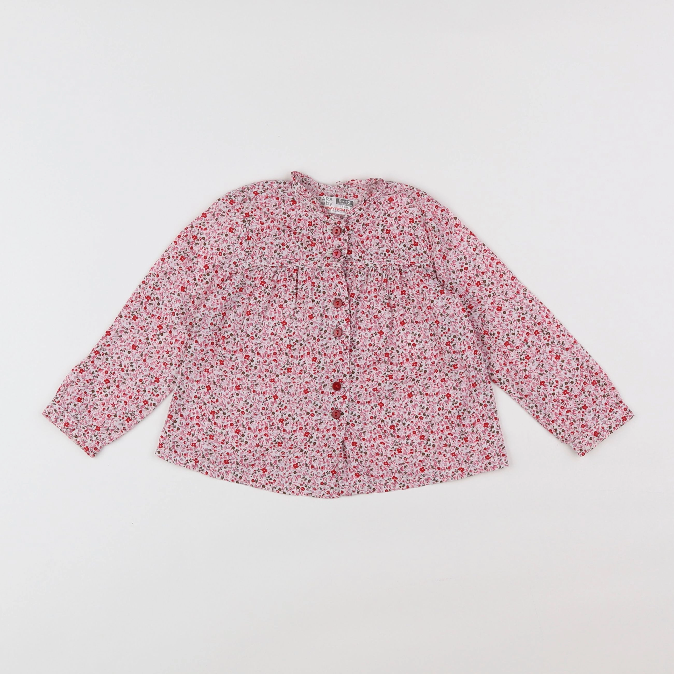Zara - blouse rose - 9/12 mois