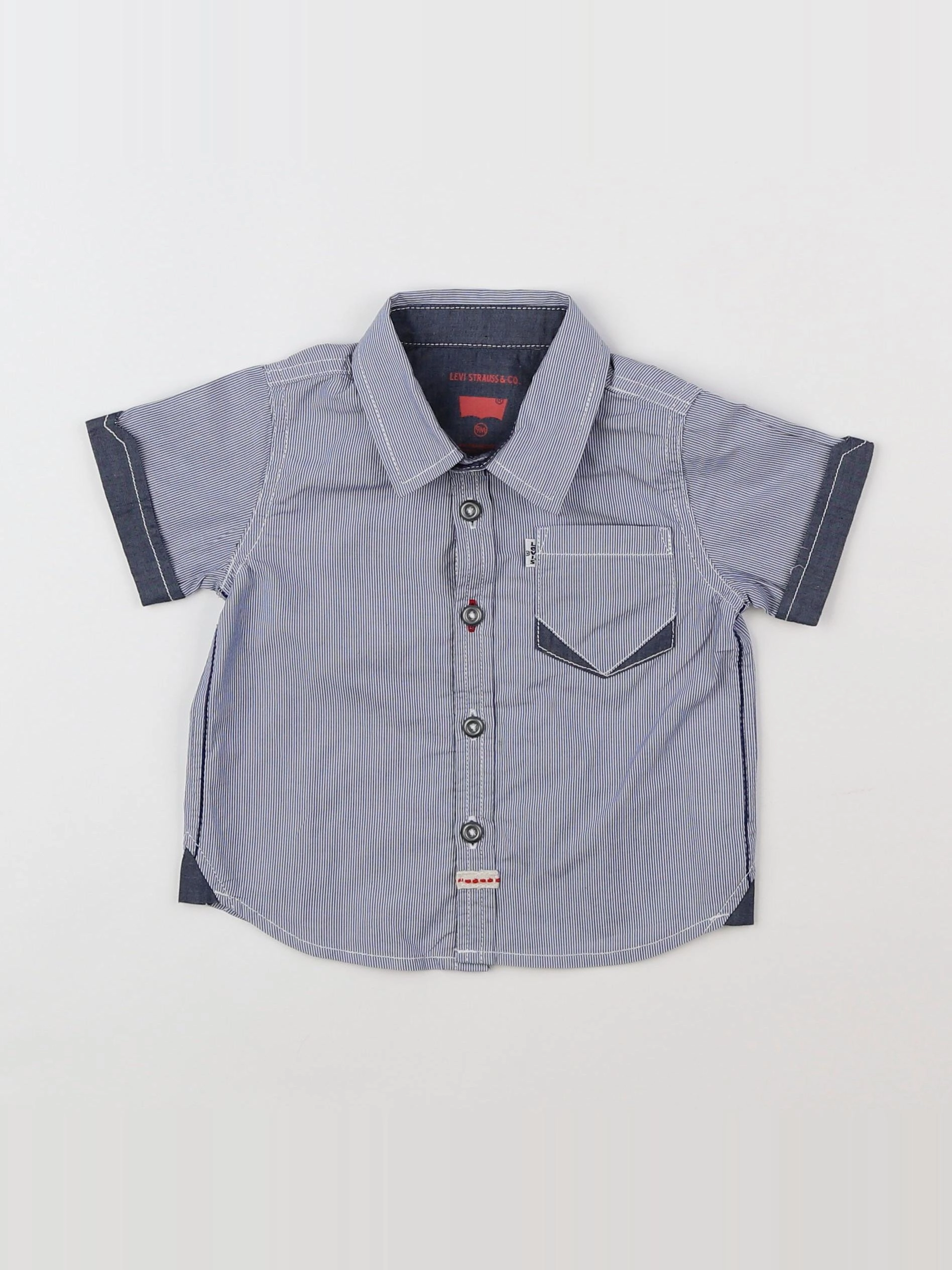 Levi's - chemise imprimé au dos blanc, bleu - 9 mois