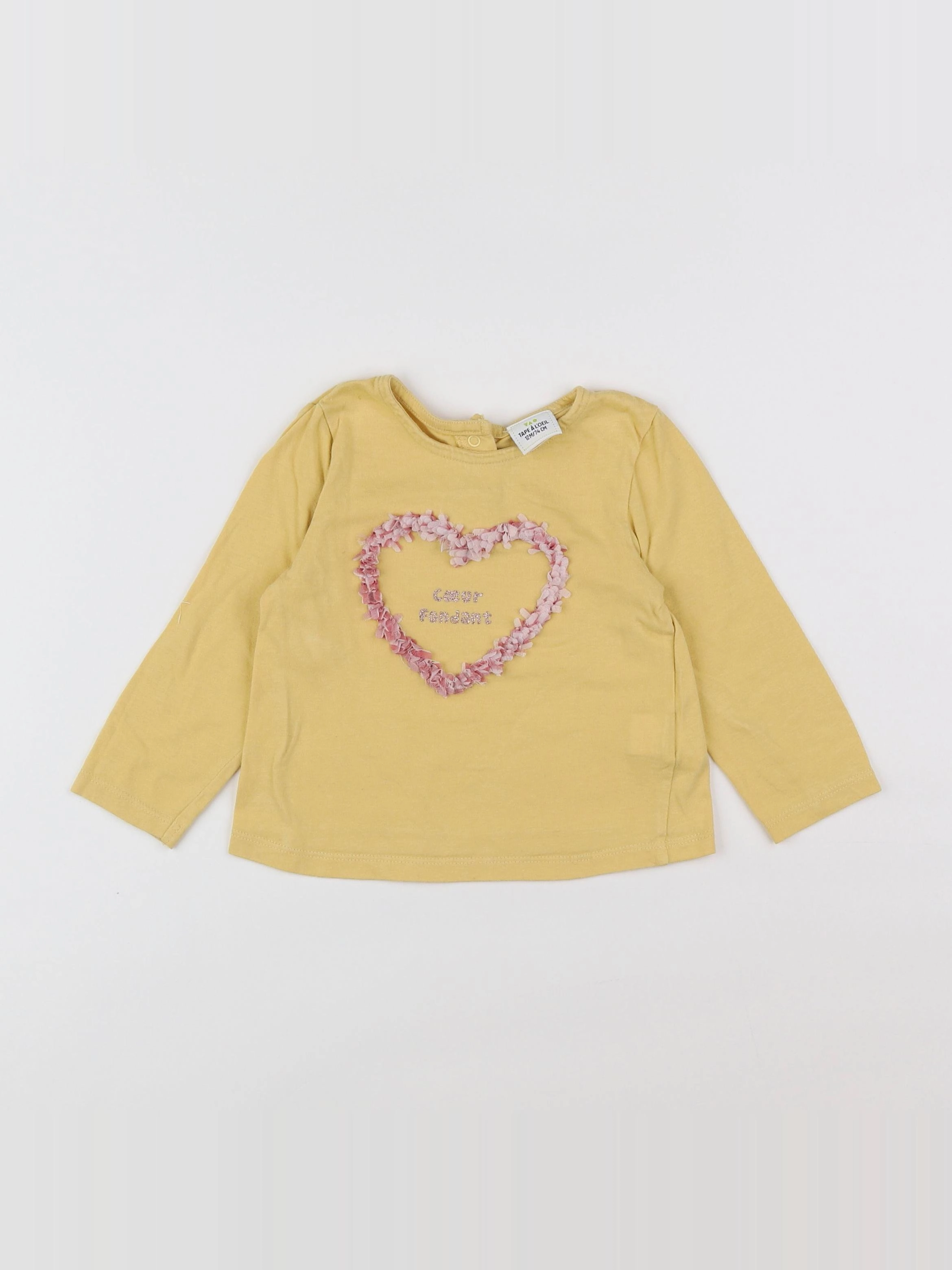 Tape à l'oeil - tee-shirt jaune - 12 mois