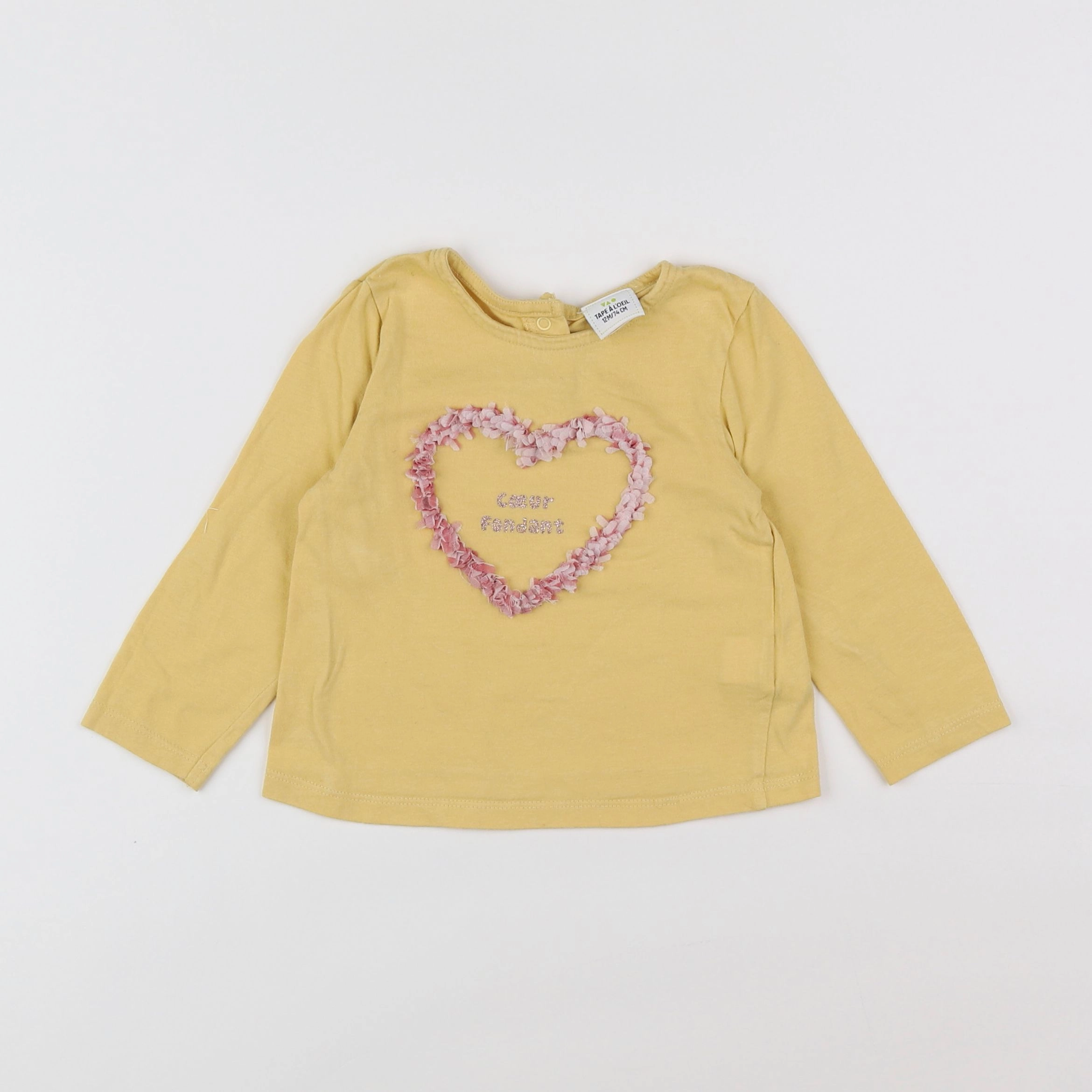 Tape à l'oeil - tee-shirt jaune - 12 mois