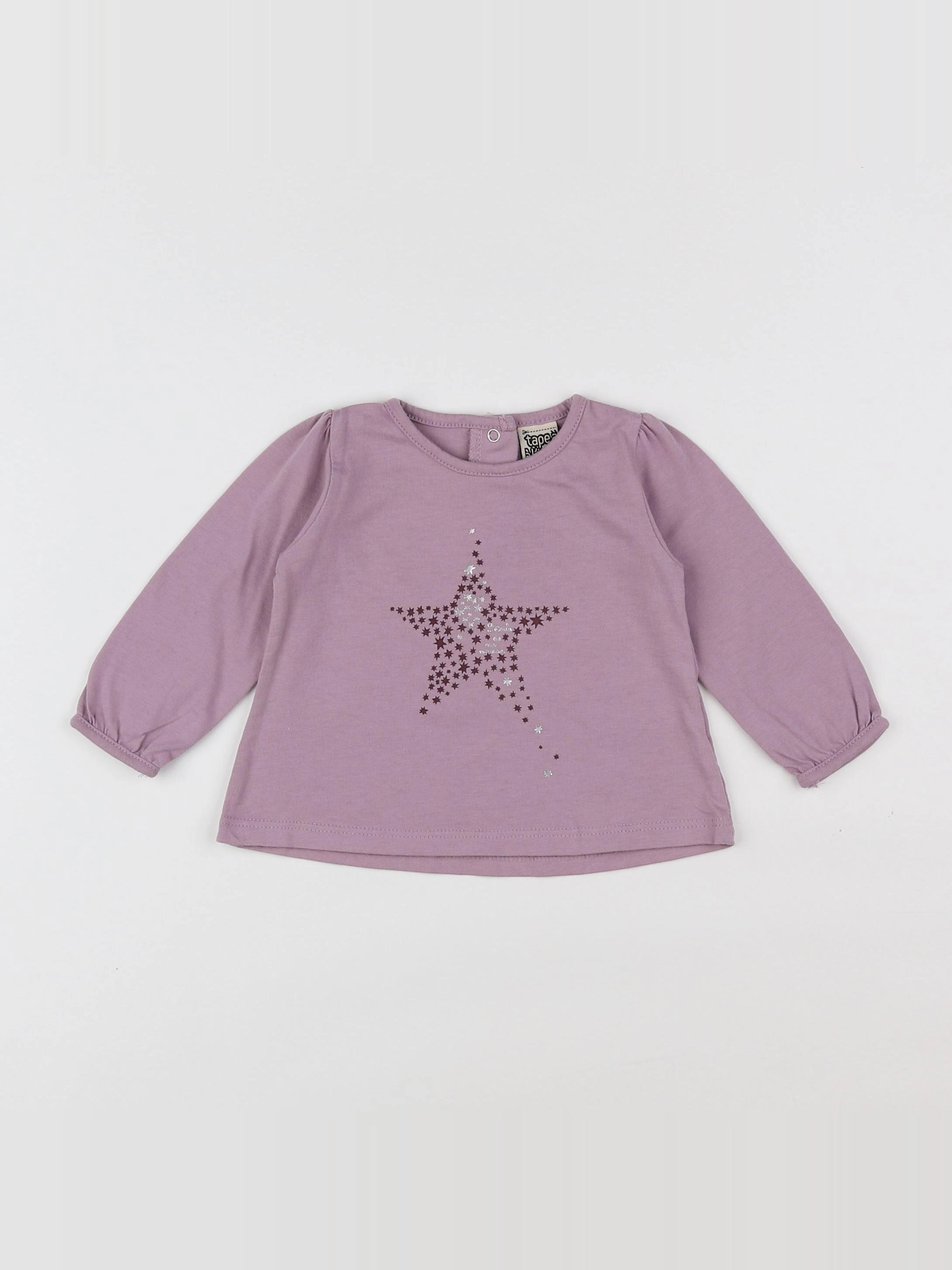 Tape à l'oeil - tee-shirt violet - 6 mois