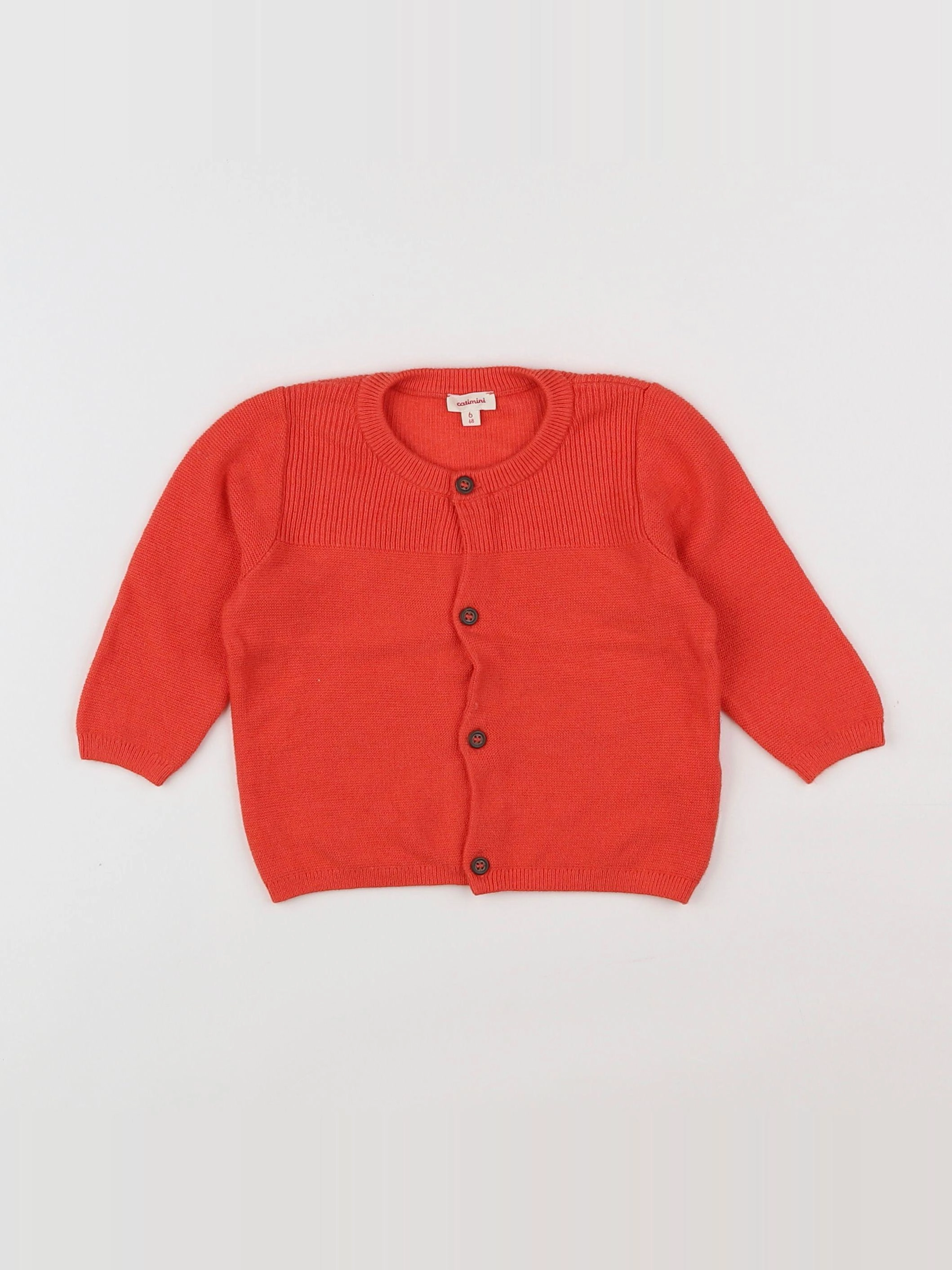 Catimini - gilet rouge - 6 mois