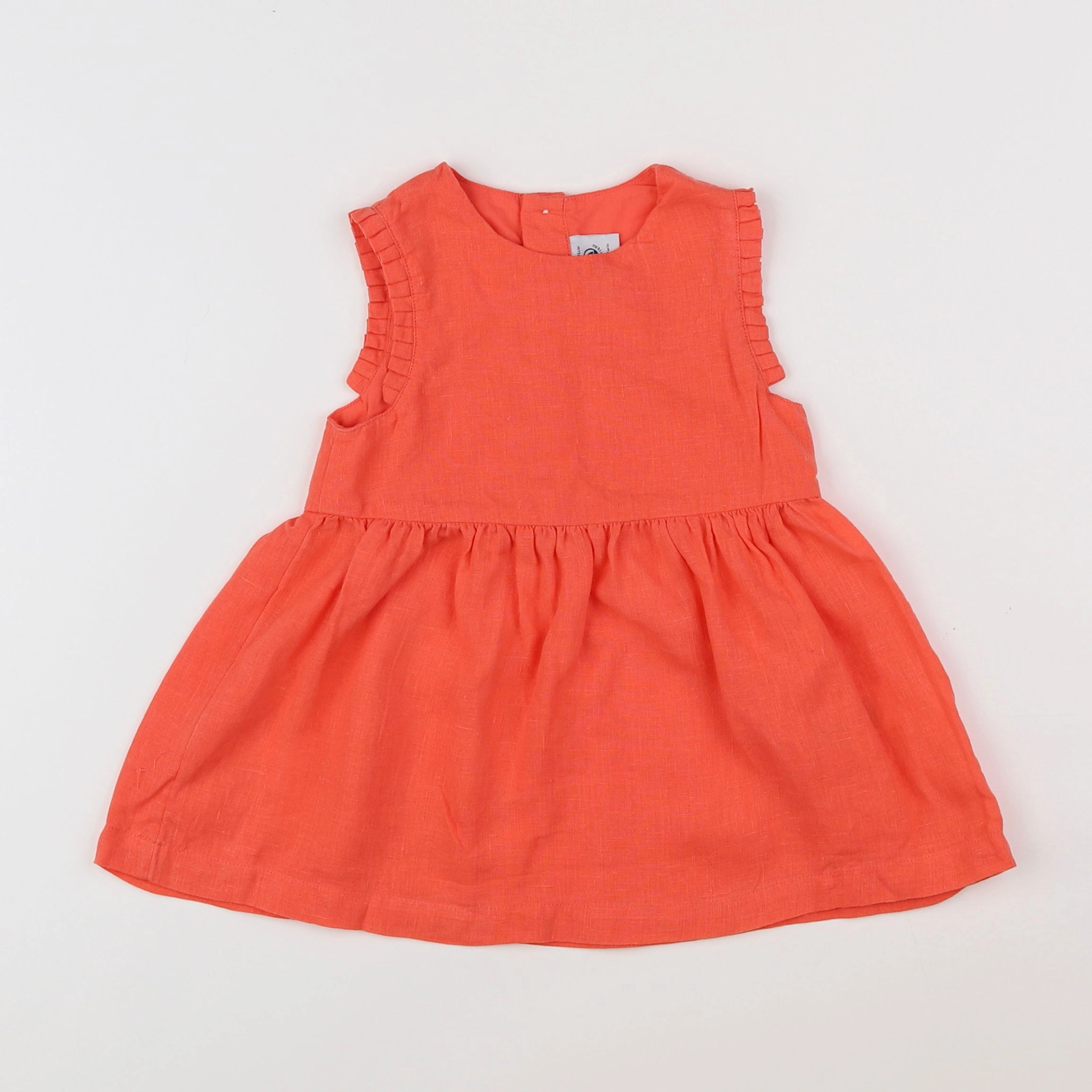 Petit Bateau - robe orange - 12 mois