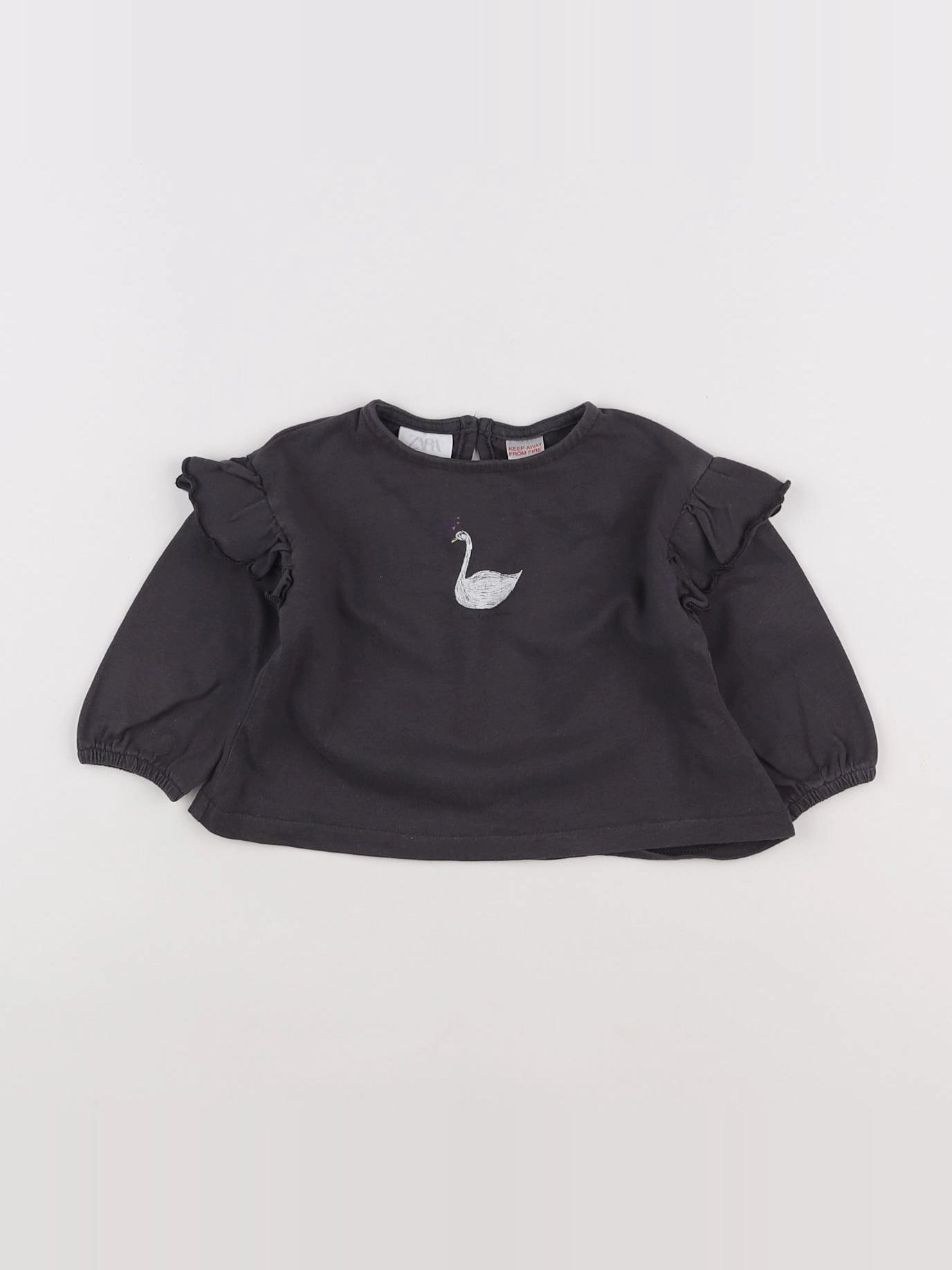 Zara - tee-shirt gris - 3/6 mois