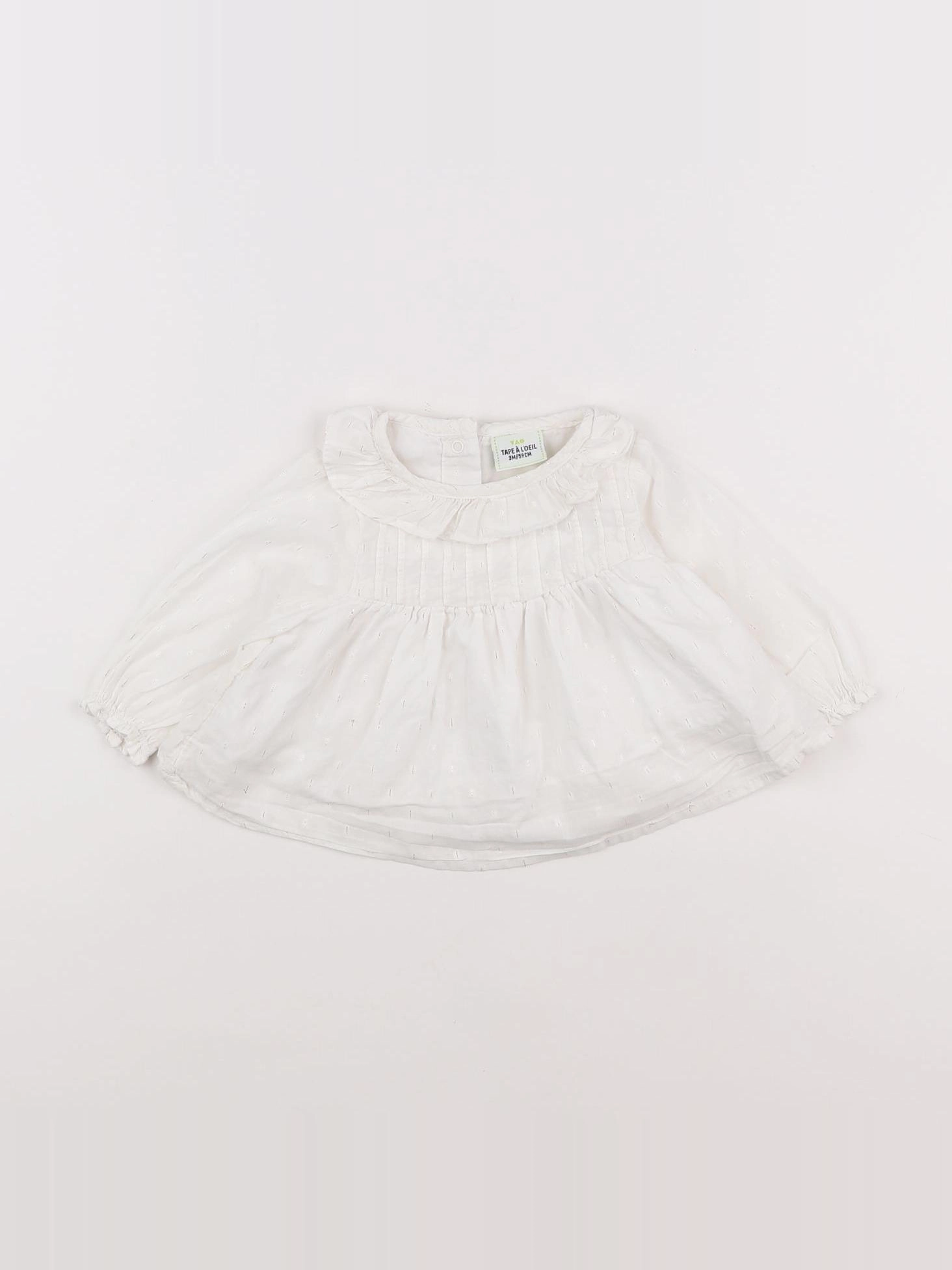Tape à l'oeil - blouse blanc, or - 3 mois