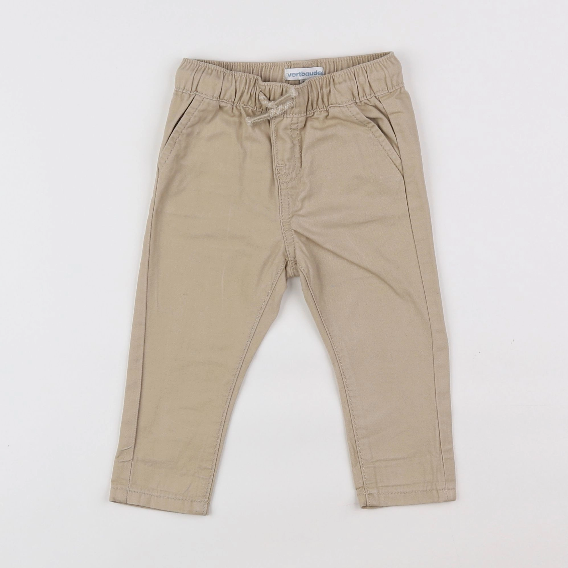 Vertbaudet - pantalon beige - 6 mois