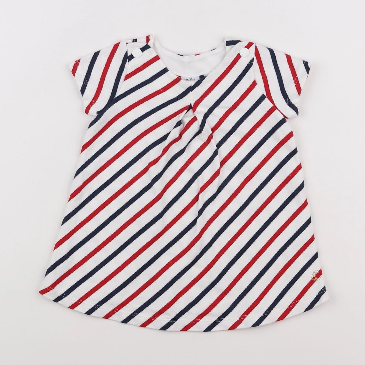 Petit Bateau - robe blanc - 6 mois