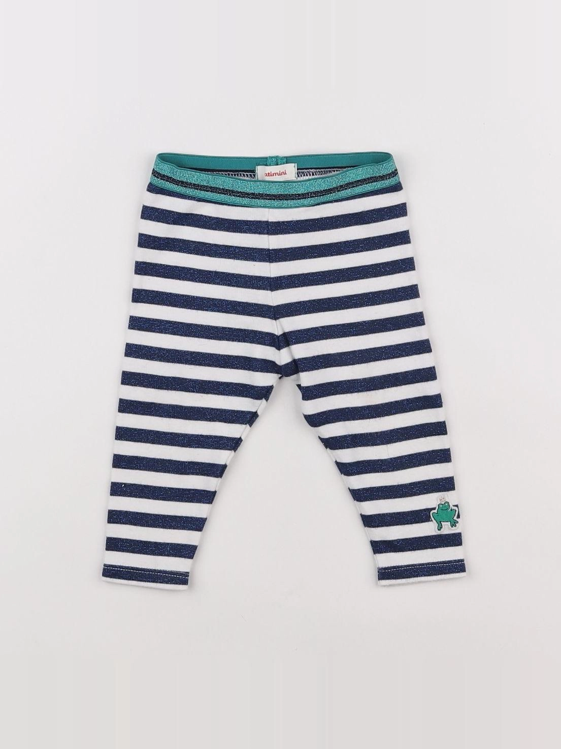 Catimini - legging blanc, argent - 6 mois