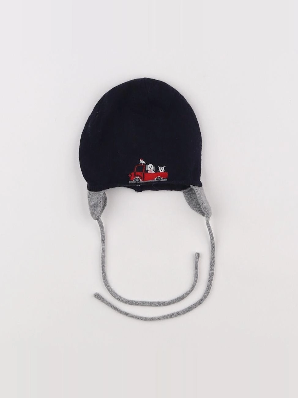Jacadi - bonnet bleu, gris - 6 mois