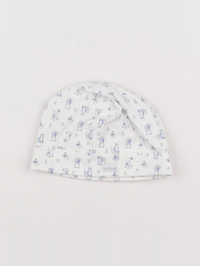 Absorba - bonnet blanc, bleu - 6 mois