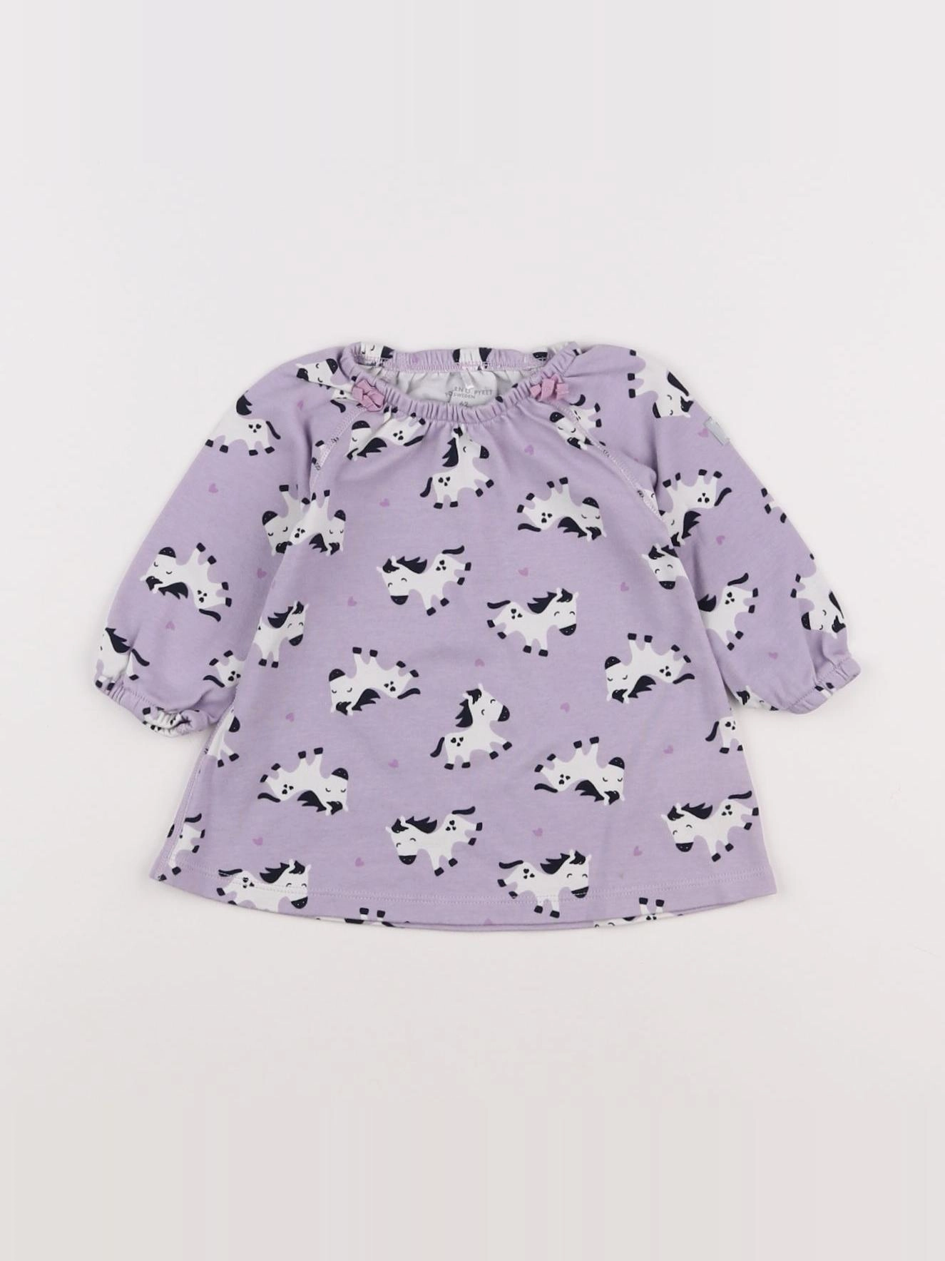 Polarn O. Pyret - robe violet - 2/4 mois
