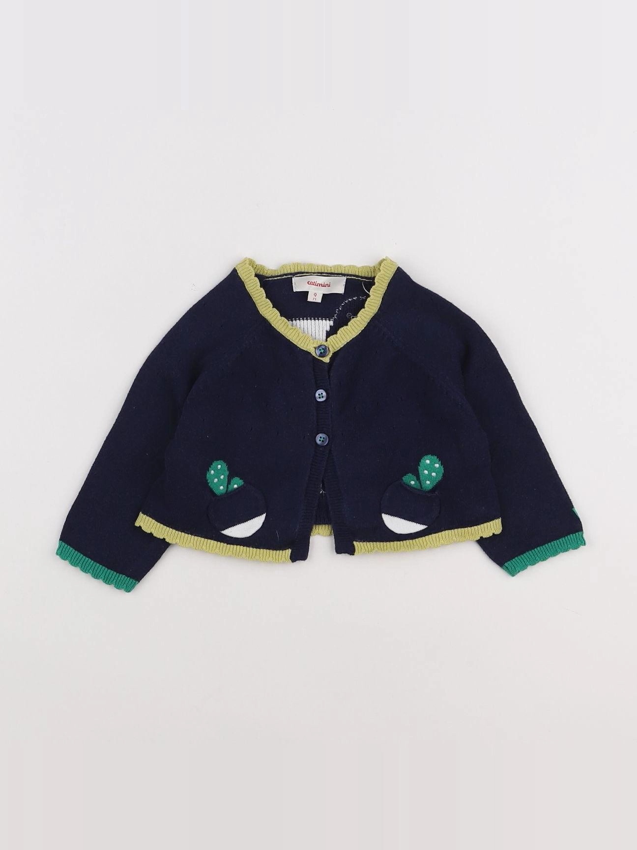 Catimini - gilet bleu, jaune - 9 mois
