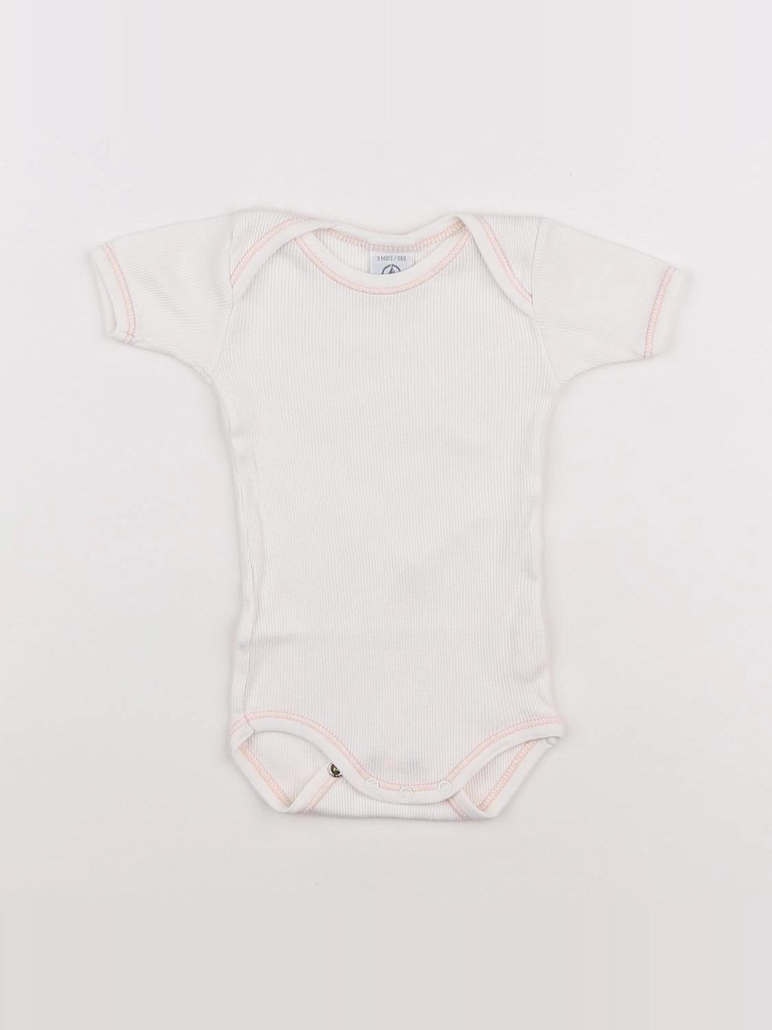 Petit Bateau - body blanc - 3 mois