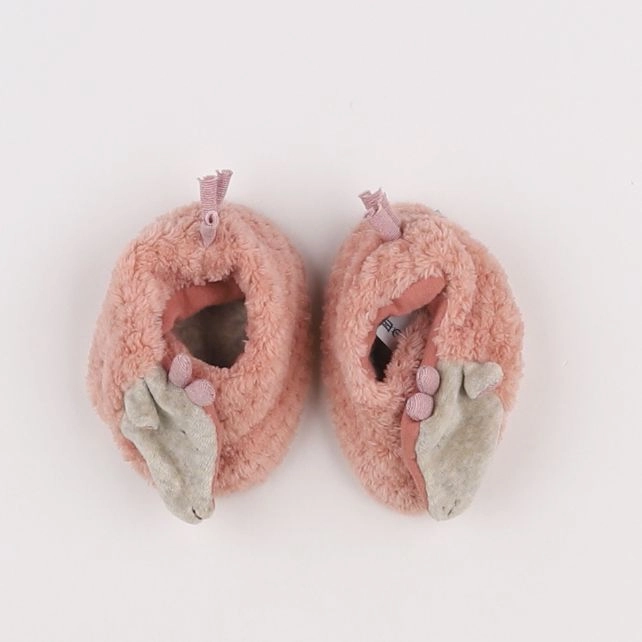 Moulin Roty - chaussons rose - pointure 16/17