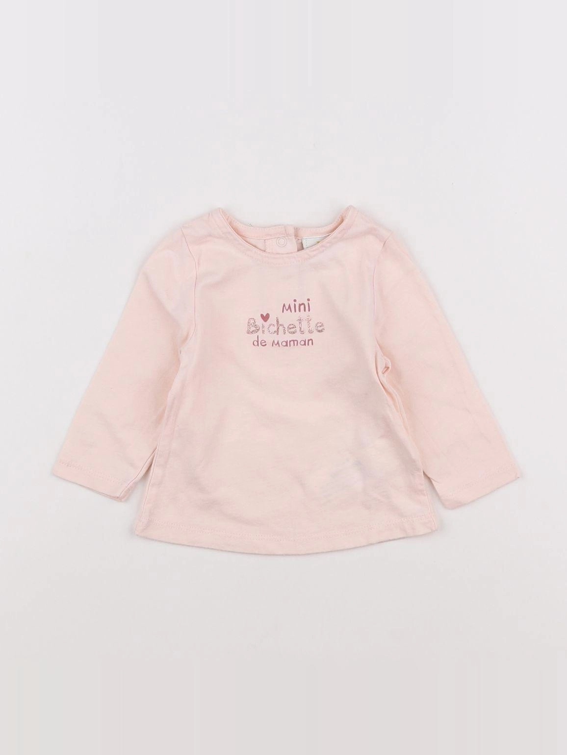 Tape à l'oeil - tee-shirt rose - 3 mois