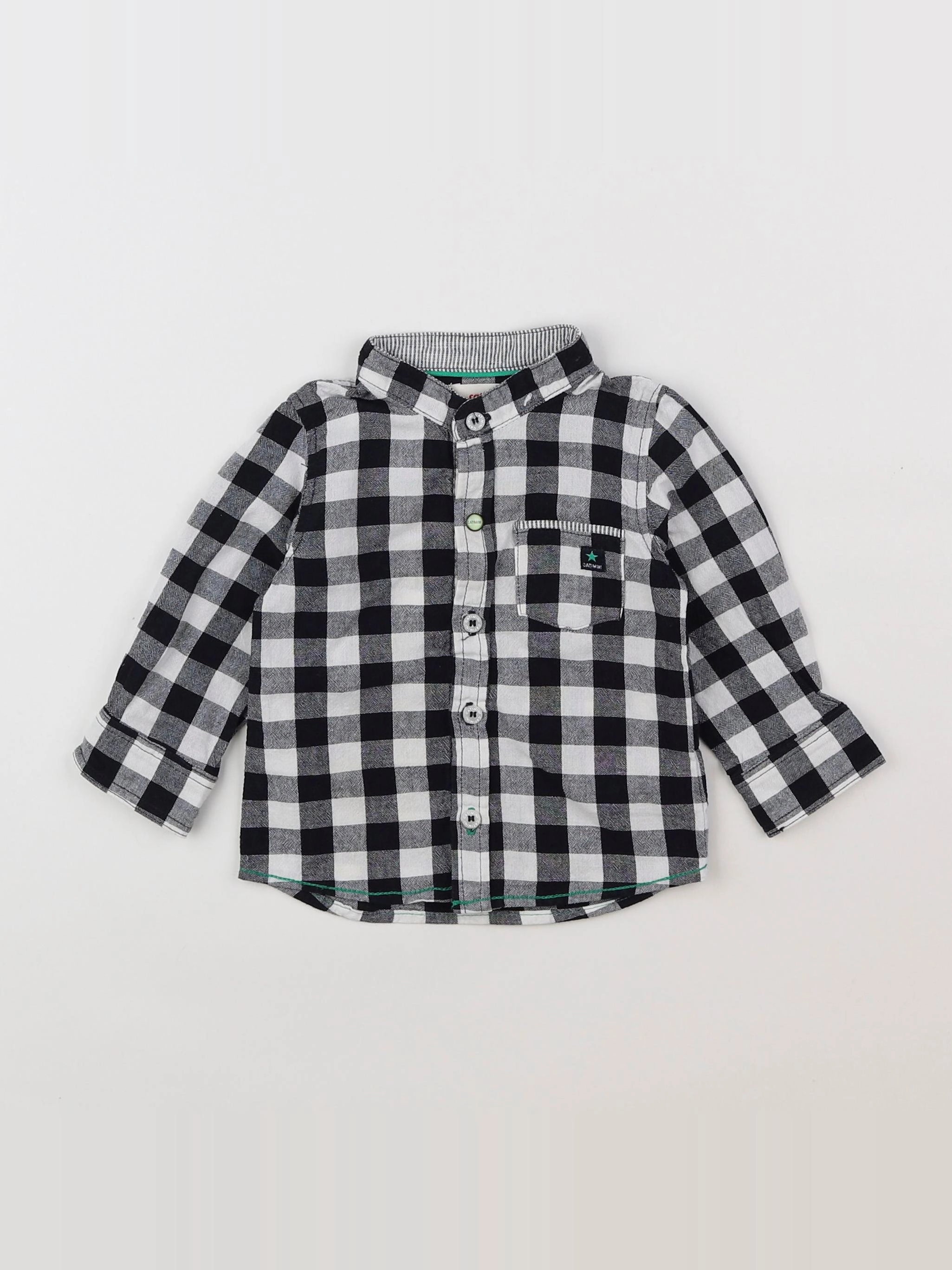 Catimini - chemise noir - 6 mois