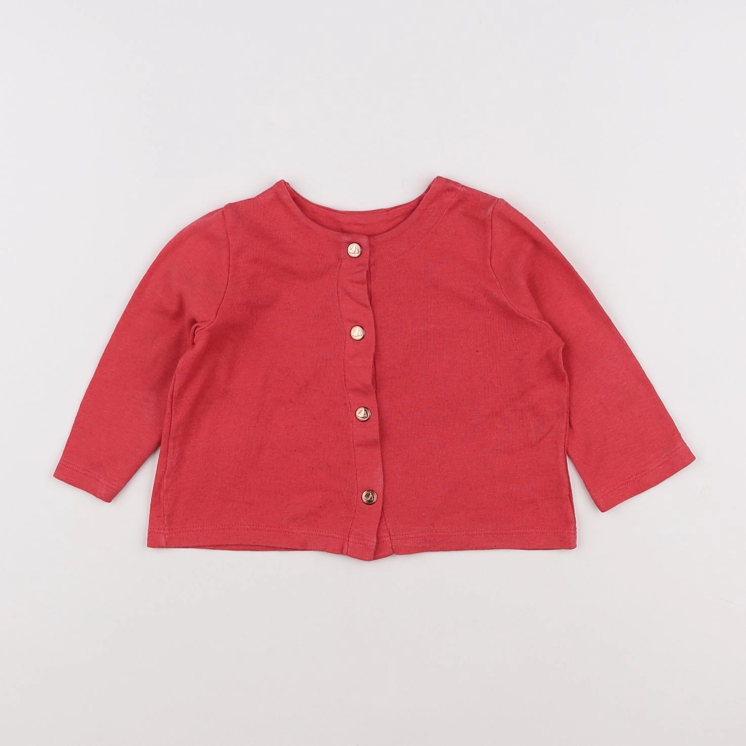Petit Bateau - gilet rose - 12 mois