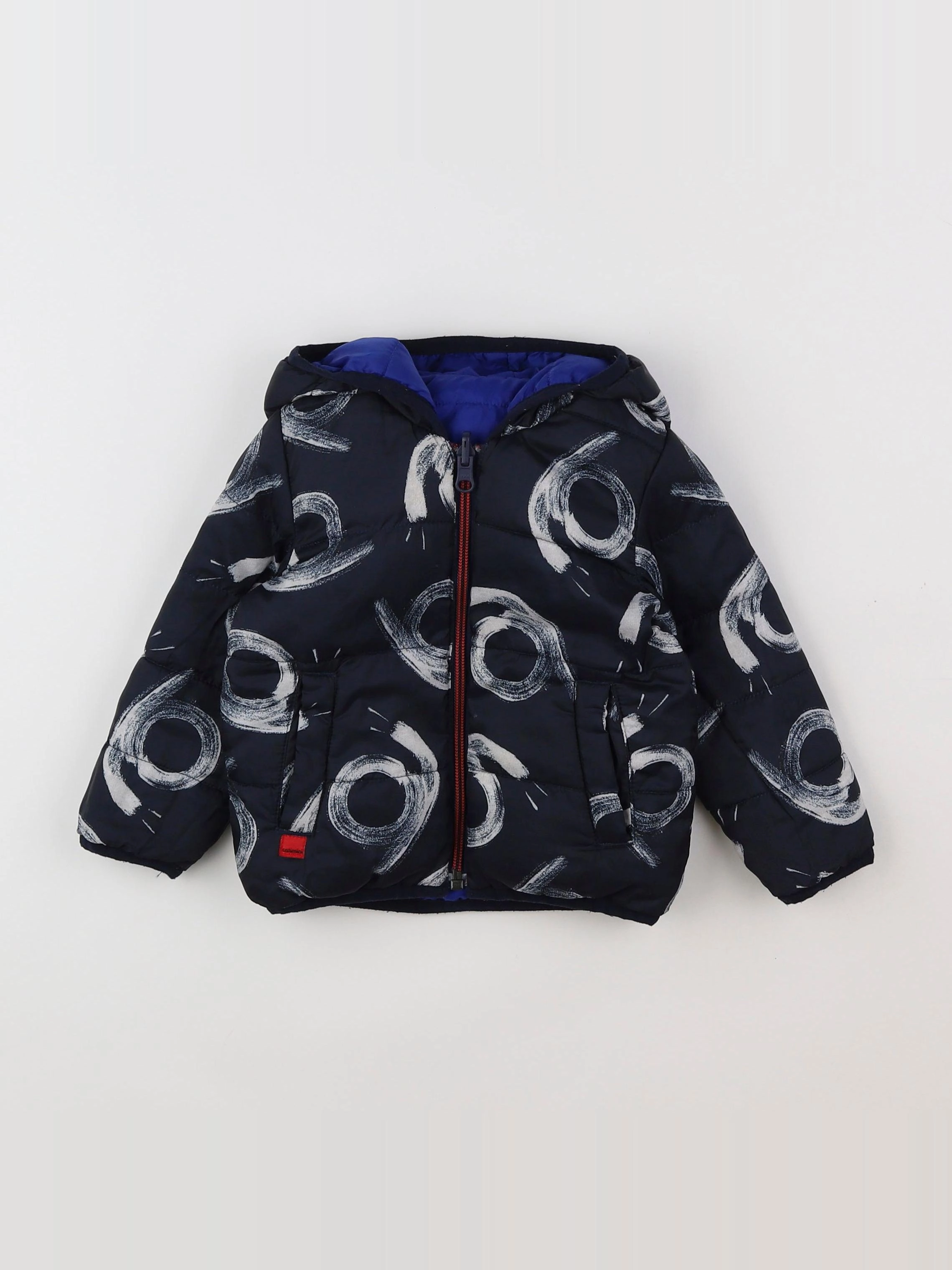Catimini - doudoune réversible bleu - 12 mois