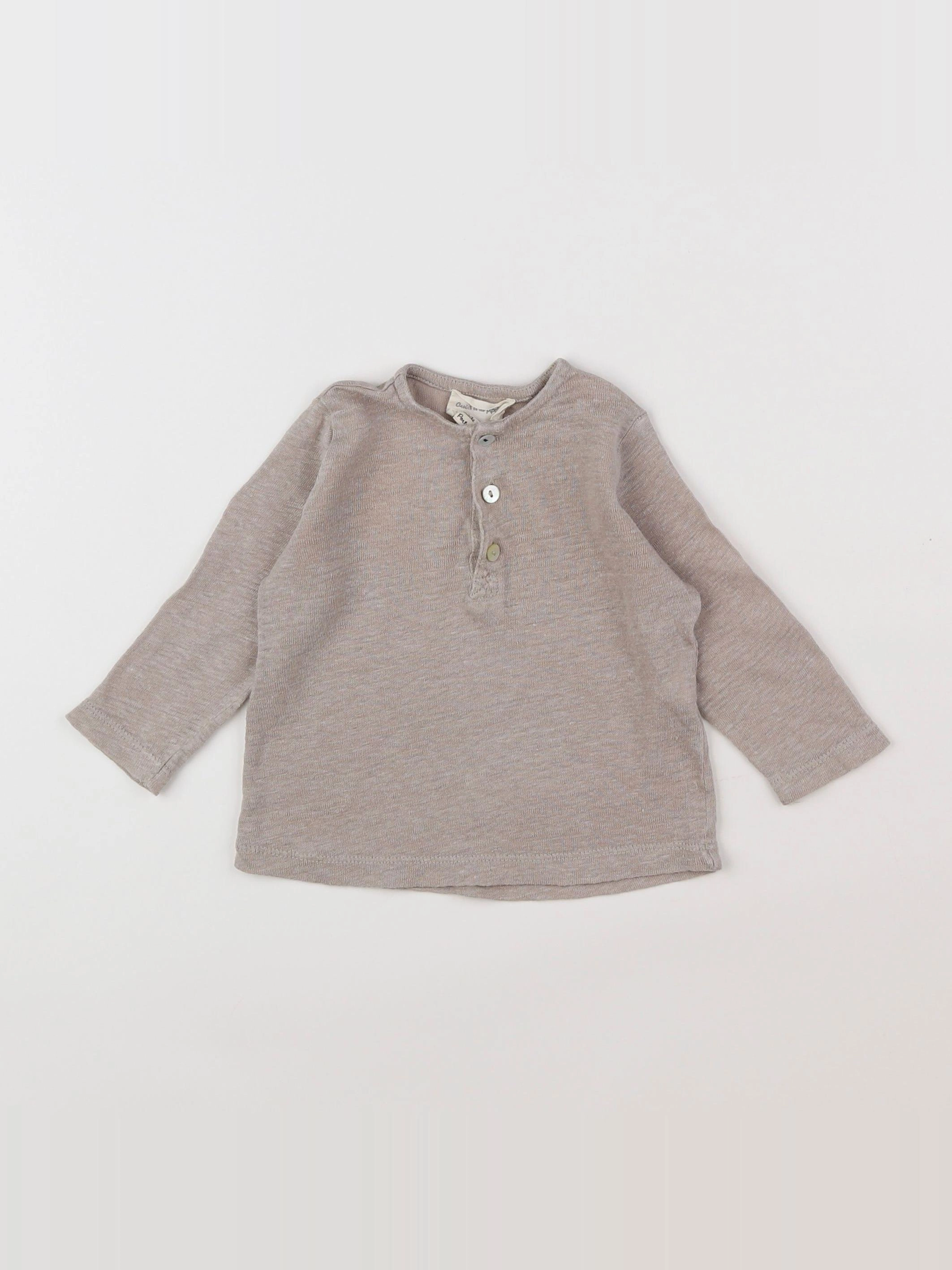 Arsène et les pipelettes - tee-shirt beige, marron - 6 mois