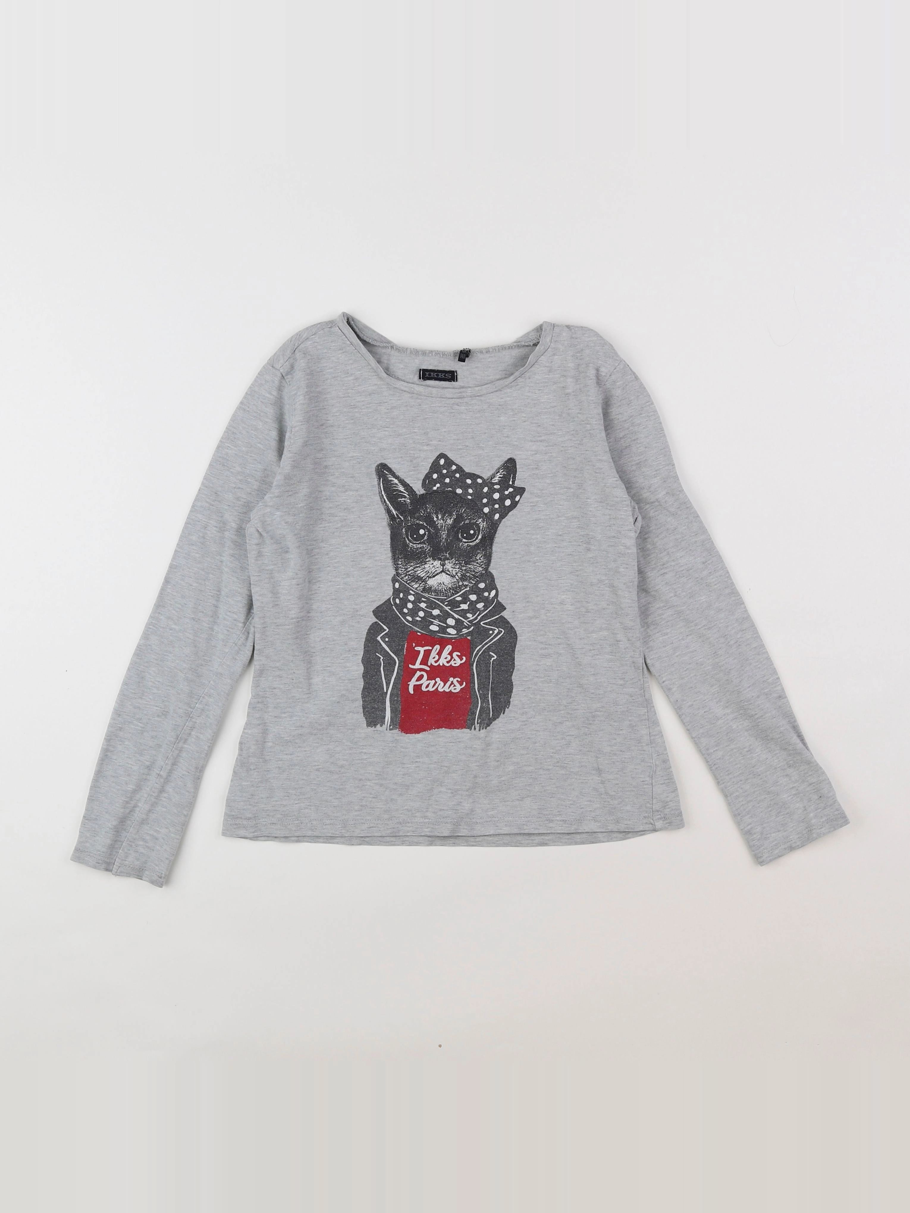 IKKS - tee-shirt gris - 10 ans
