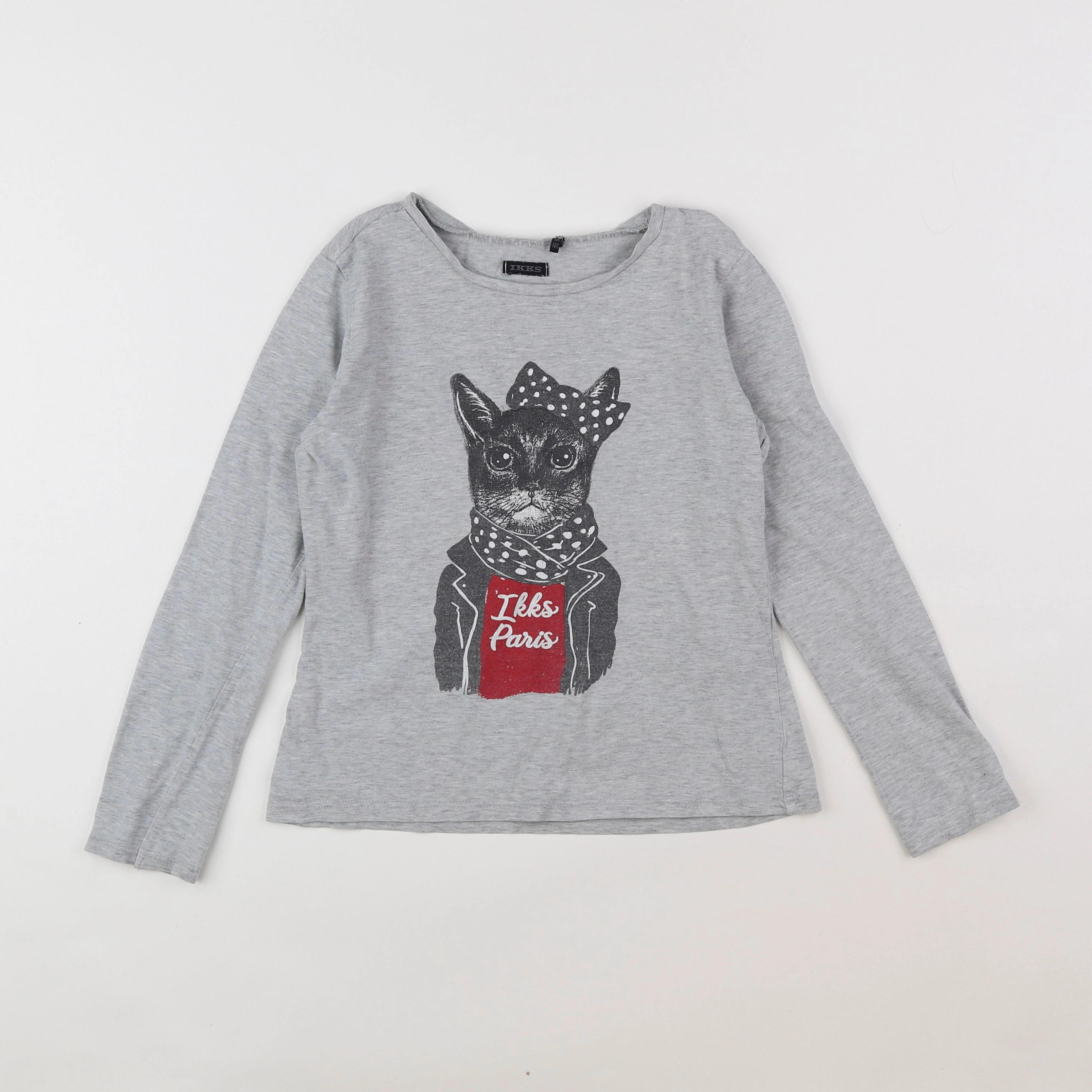 IKKS - tee-shirt gris - 10 ans