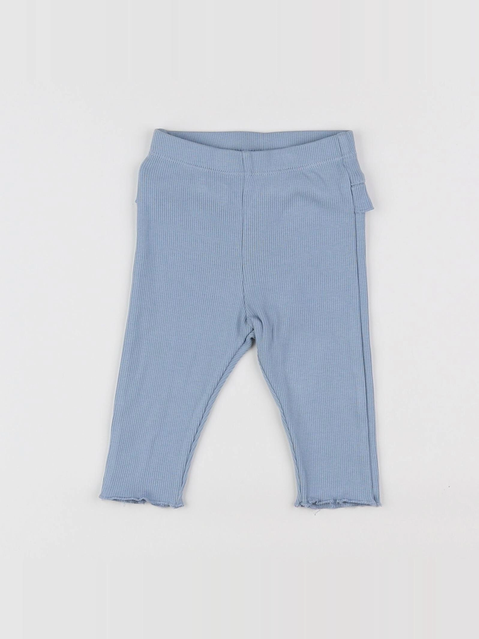 H&M - legging volants au dos bleu - 3 mois
