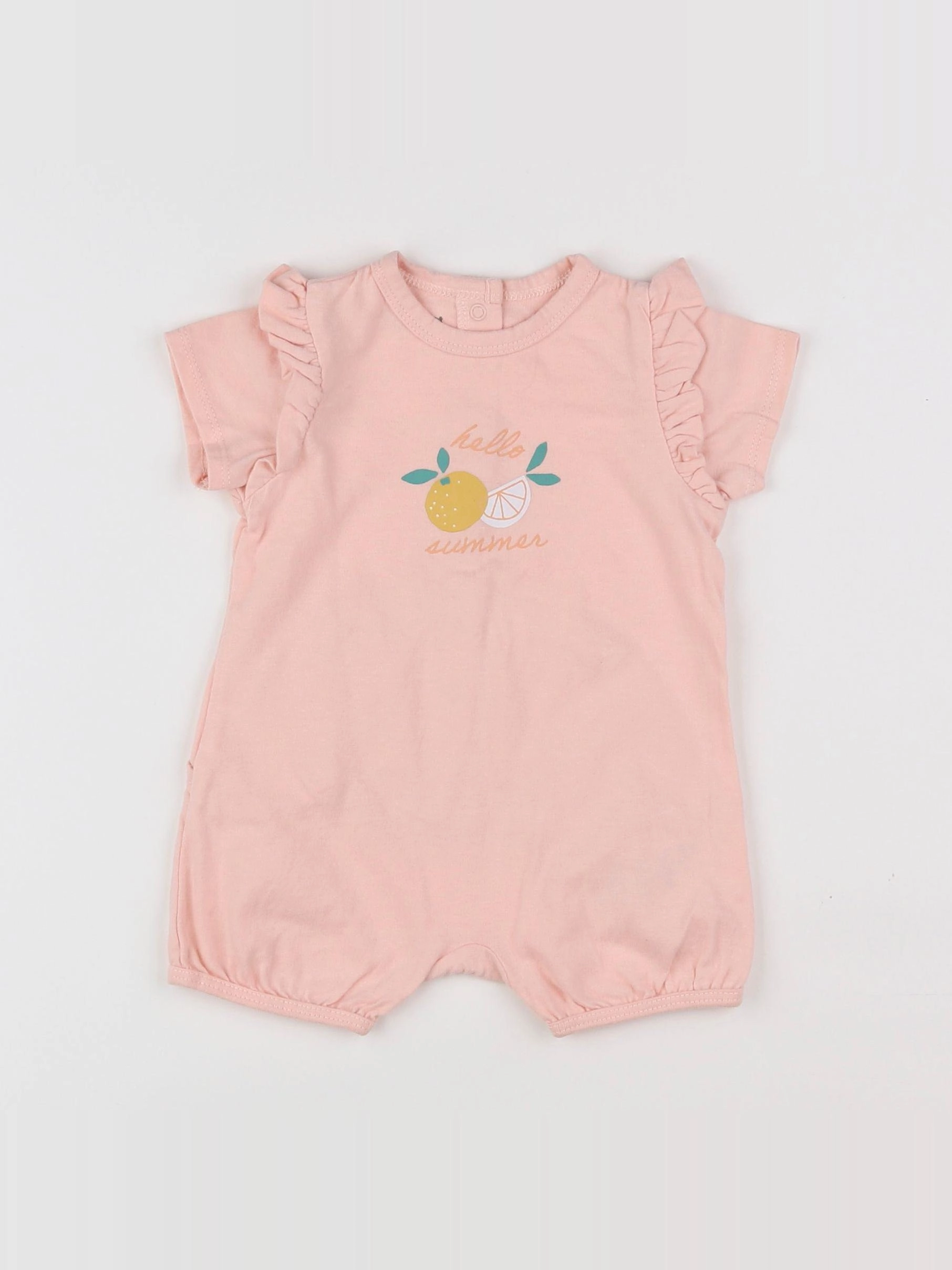 Vertbaudet - pyjama coton rose - 3 mois