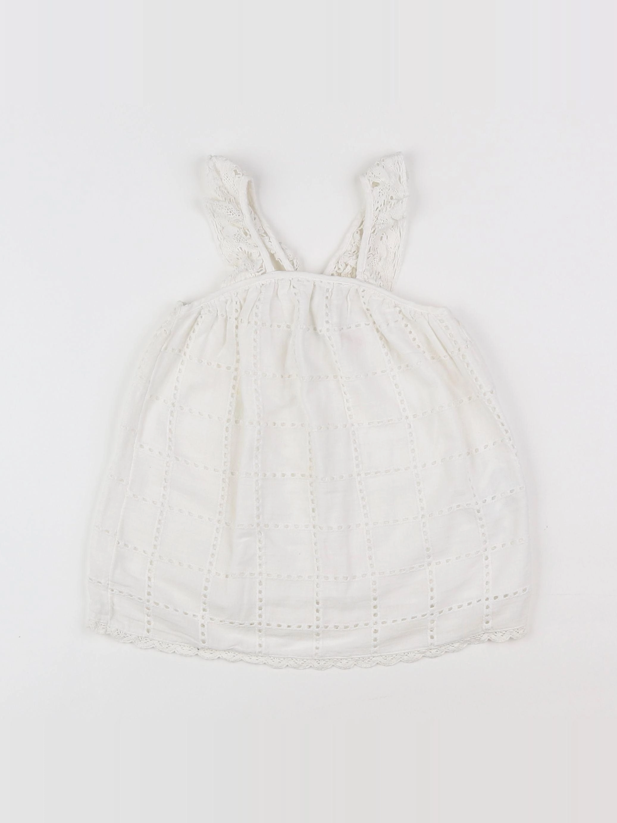 Zara - robe blanc - 9/12 mois