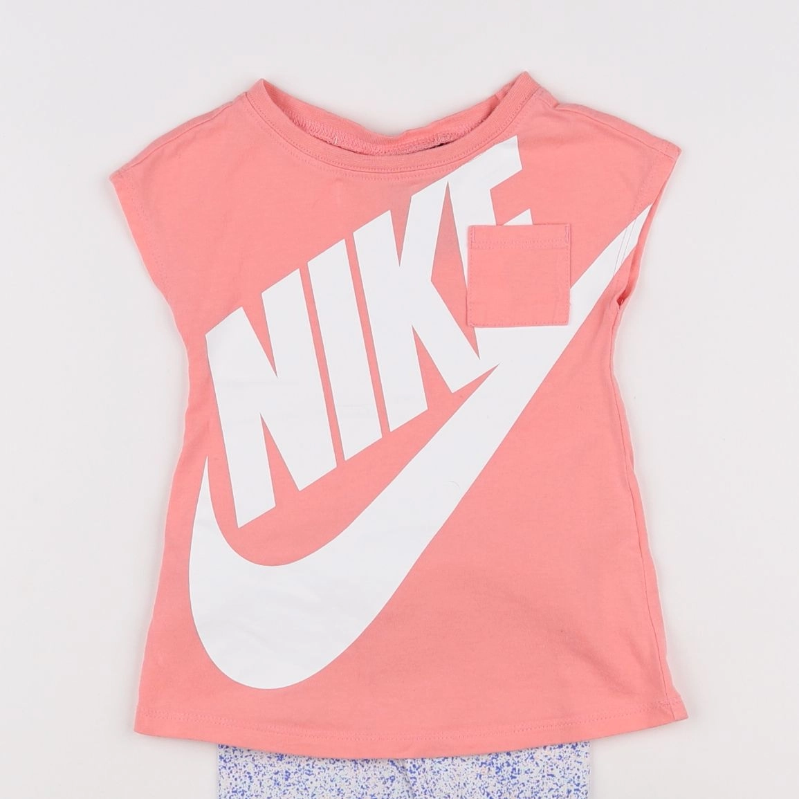 Nike - ensemble blanc, rose - 12 mois