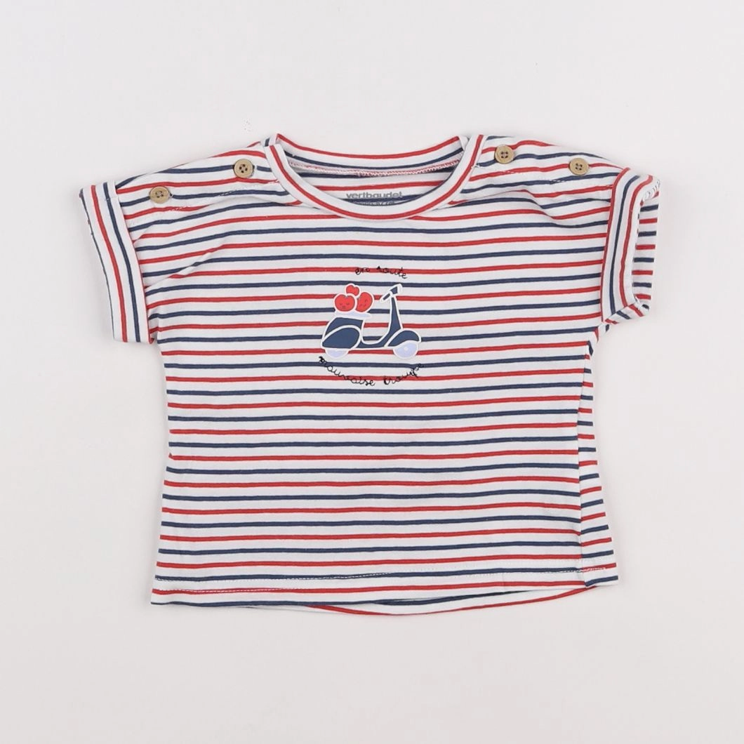 Vertbaudet - tee-shirt multicolore - 6 mois