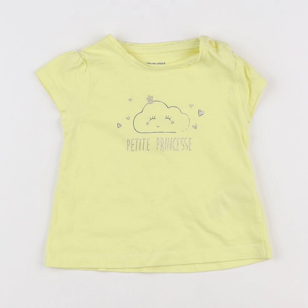 Vertbaudet - tee-shirt jaune - 6 mois