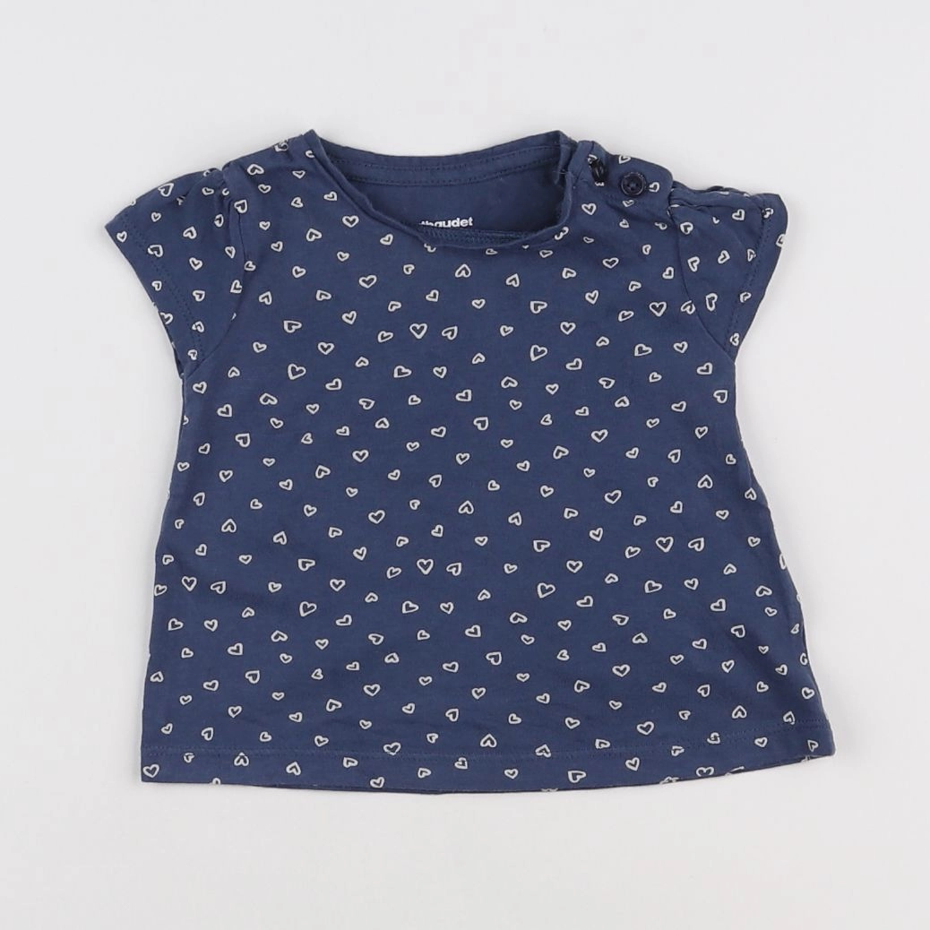 Vertbaudet - tee-shirt bleu - 6 mois