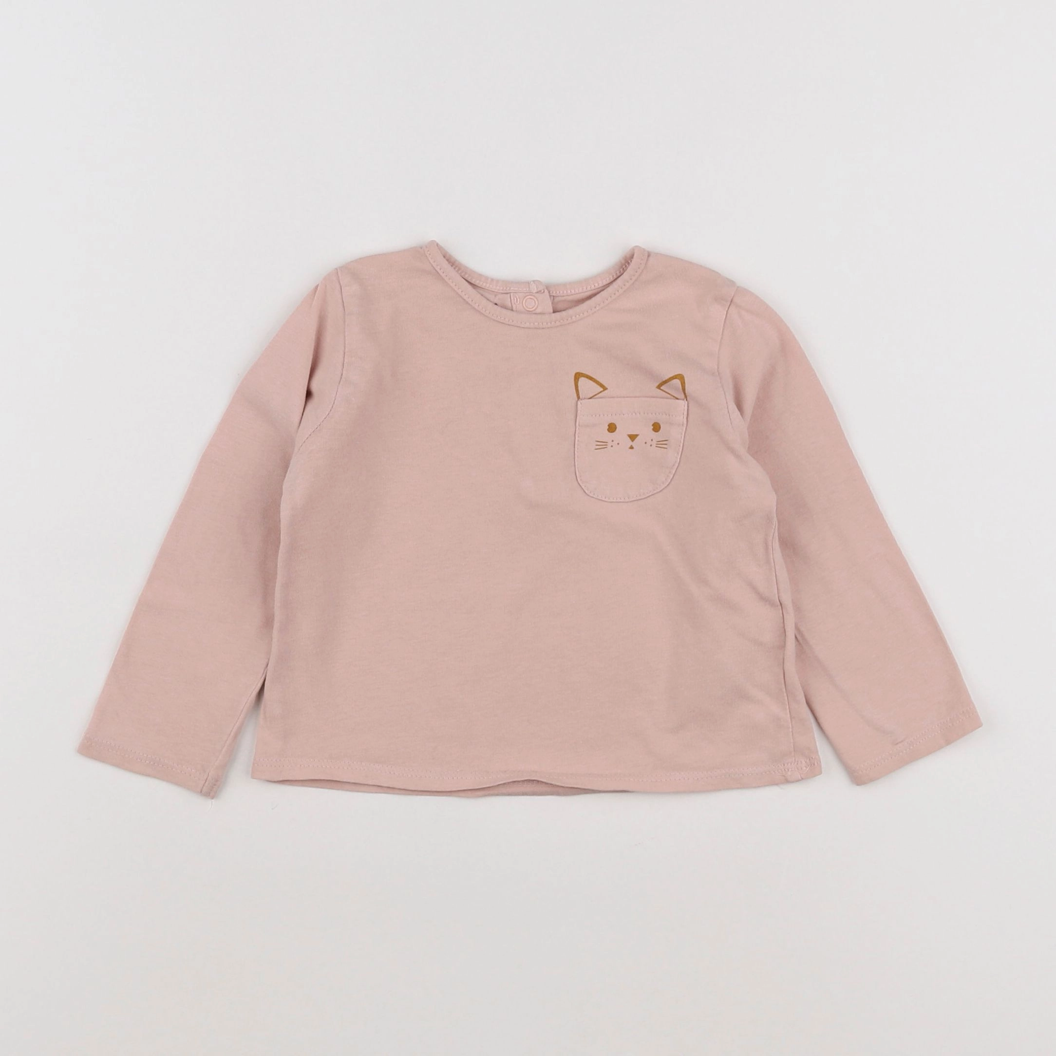 Vertbaudet - tee-shirt rose - 12 mois