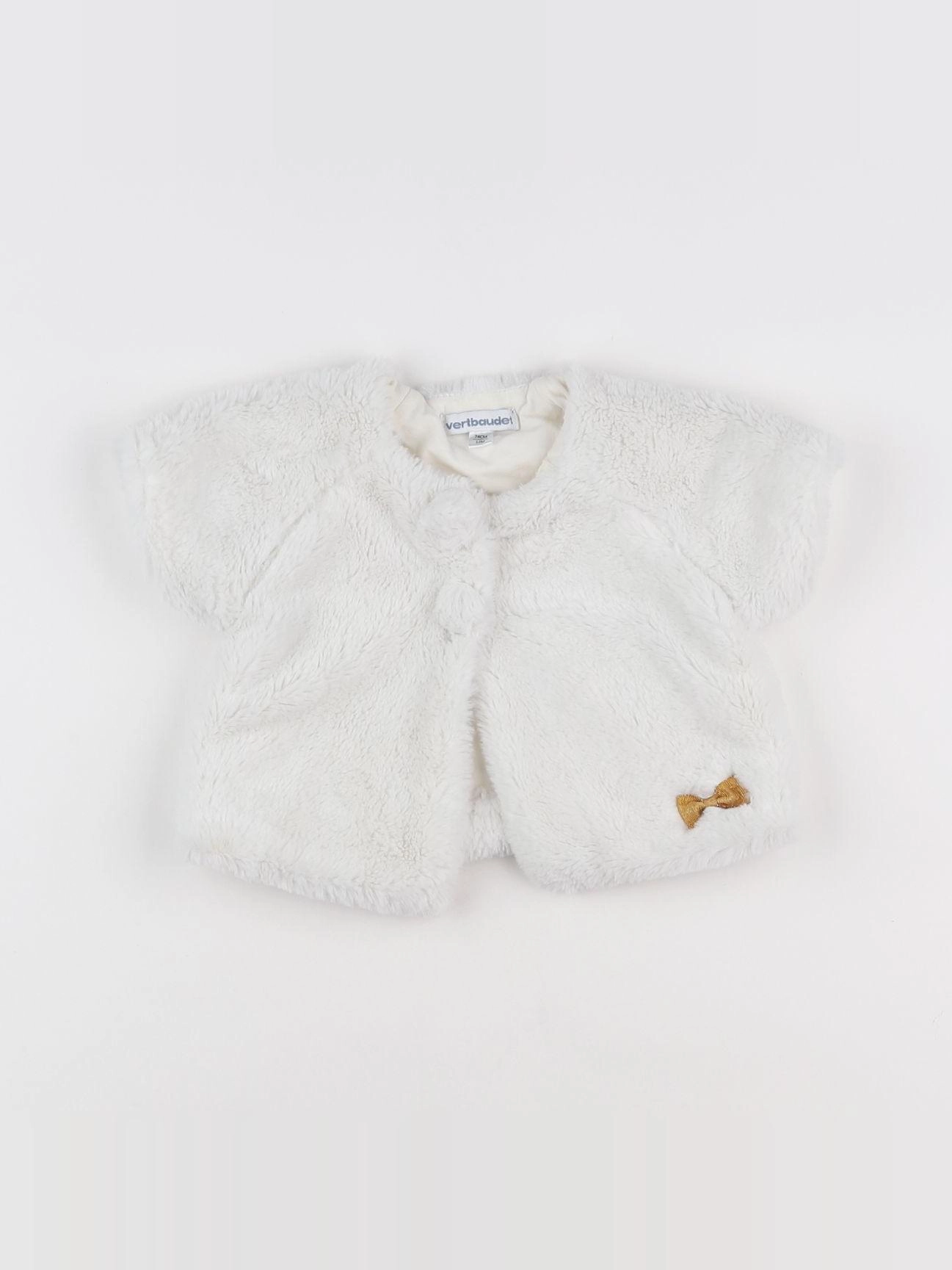 Vertbaudet - gilet blanc - 12 mois