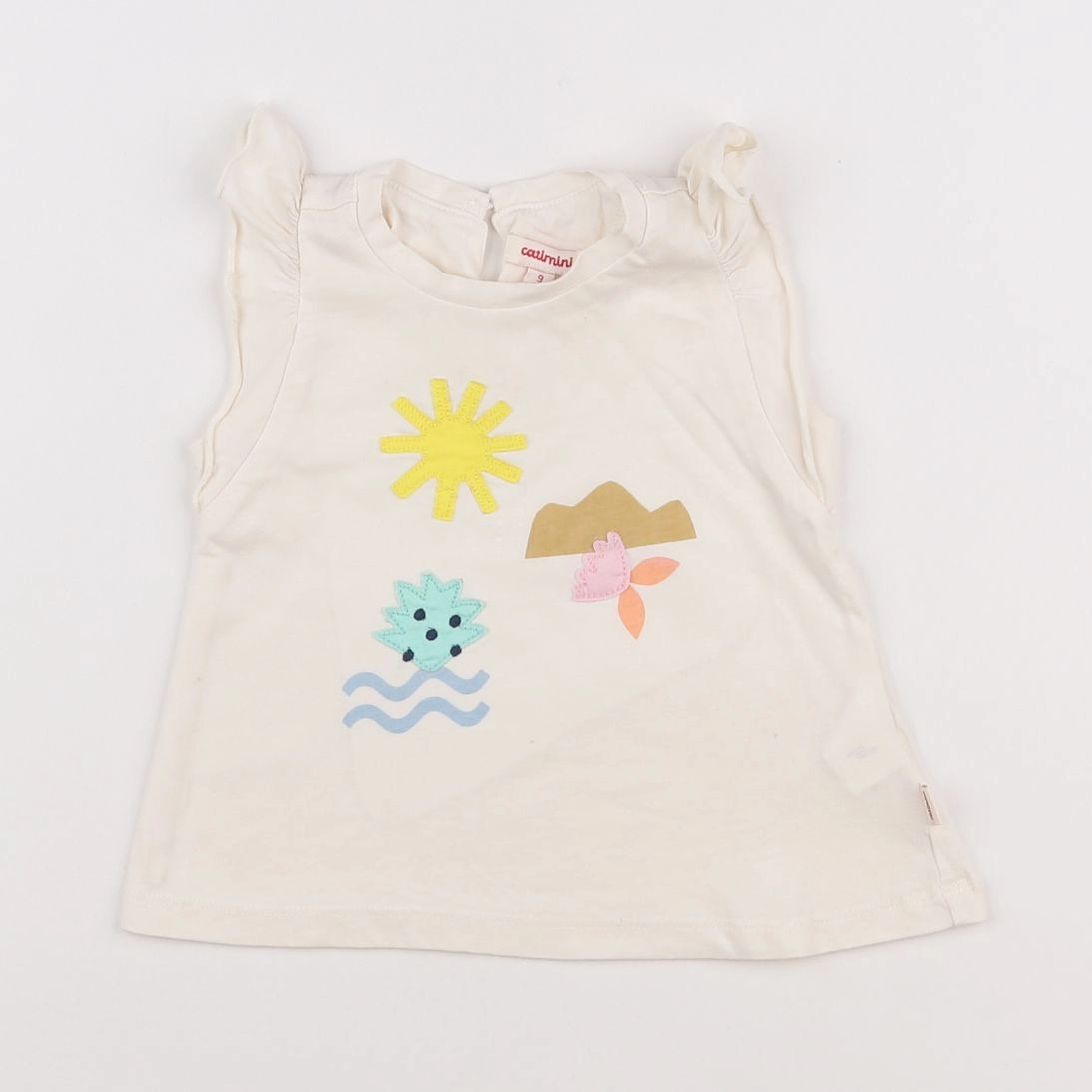 Catimini - tee-shirt beige - 9 mois