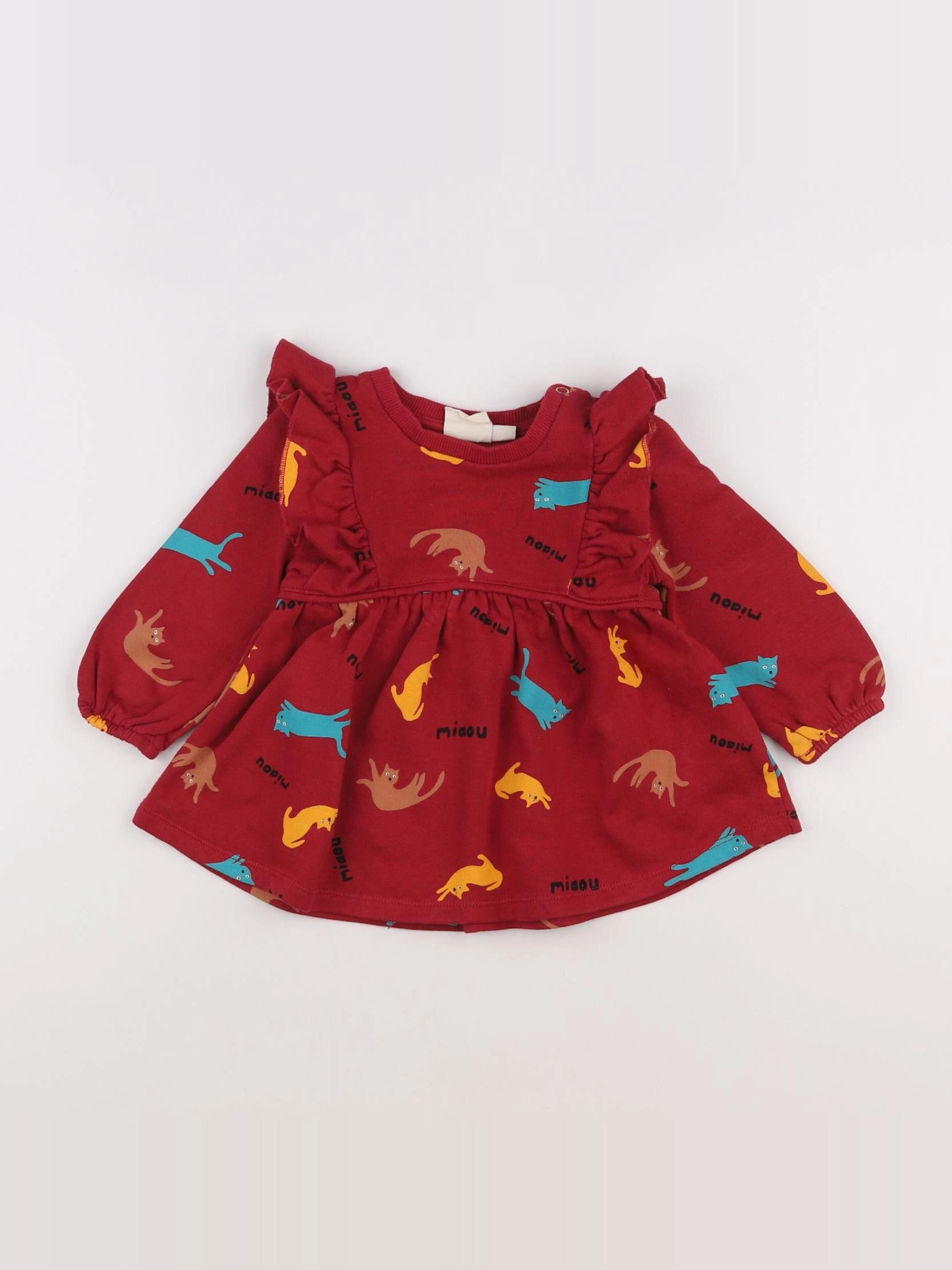 Maison Tadaboum - robe rouge - 12 mois