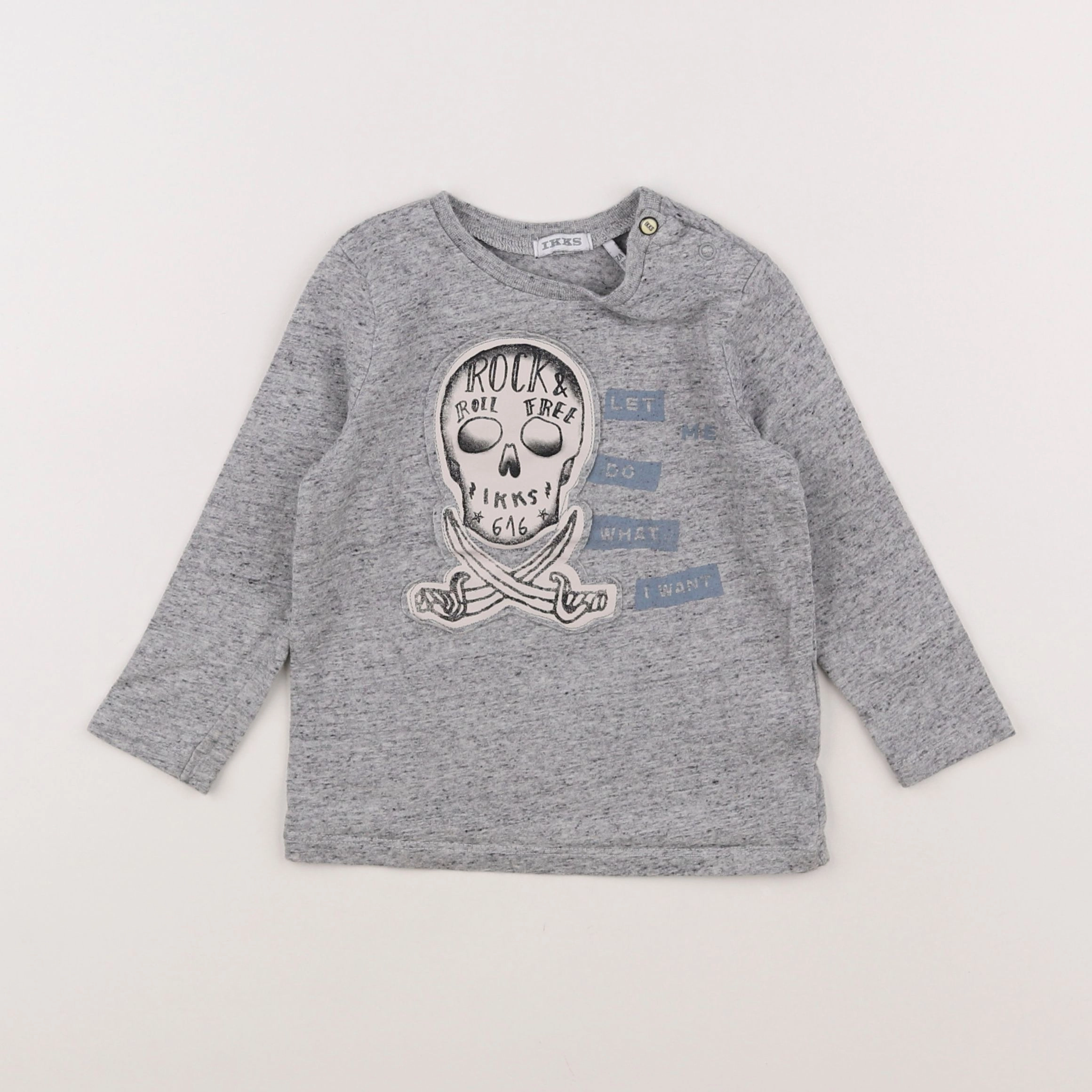 IKKS - tee-shirt gris - 2 ans
