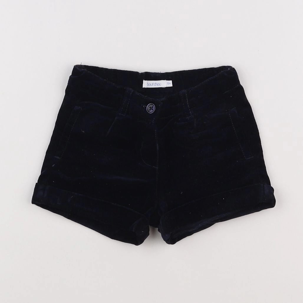 Boutchou - short bleu - 12 mois